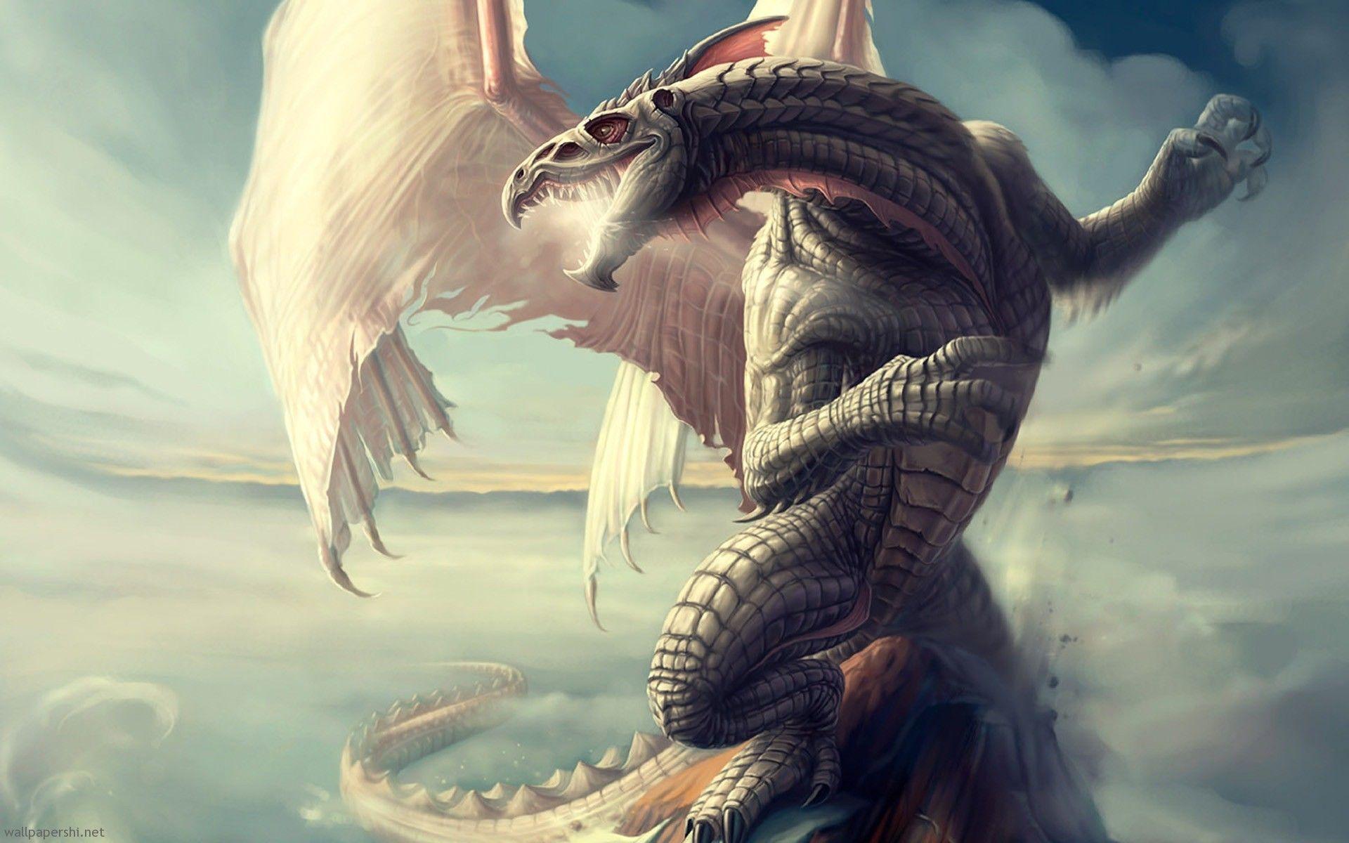 3D Dragon Fantasy Desktop Background Widescreen Wallpaper