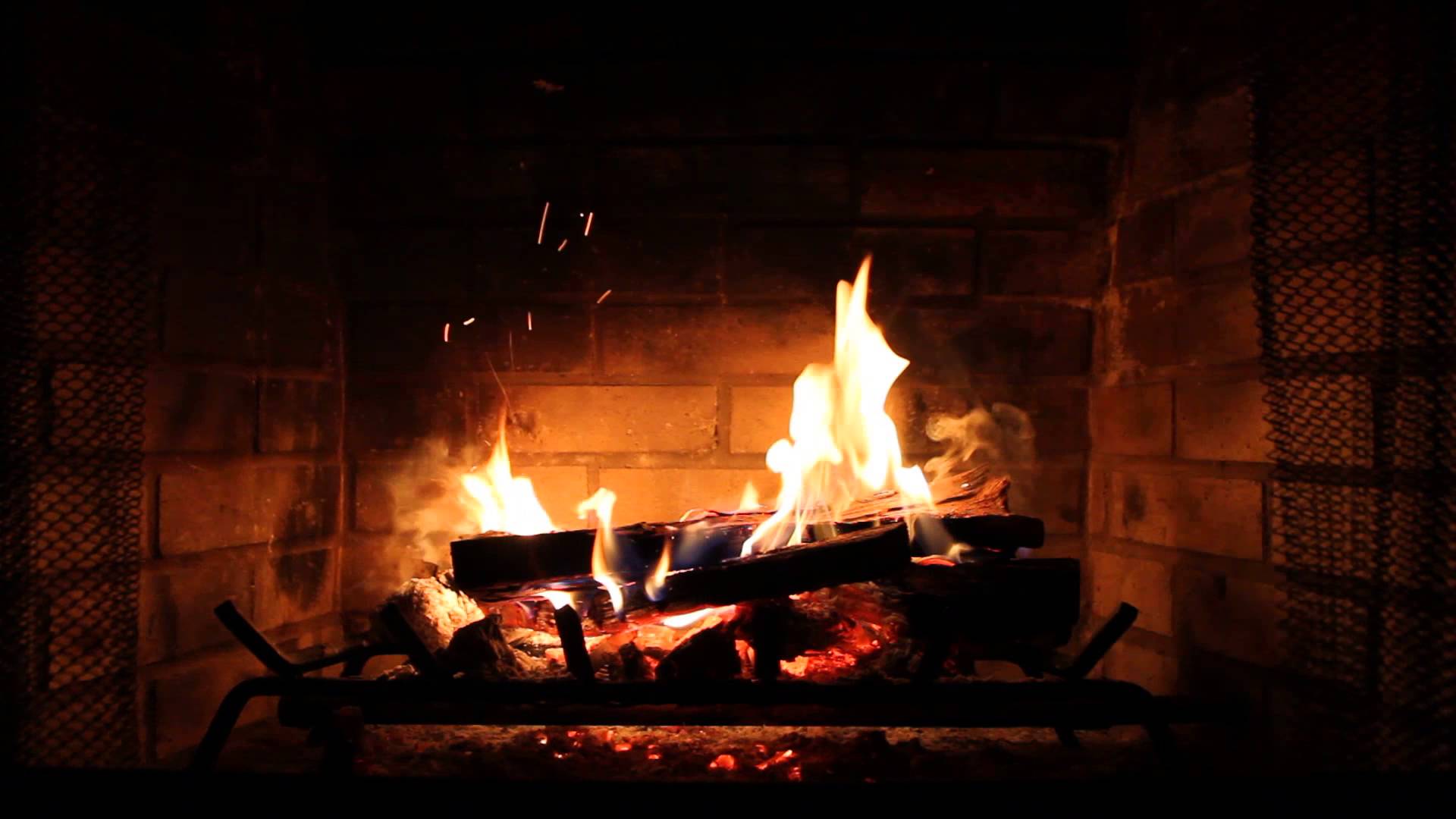 image For > Cozy Fireplace Wallpaper