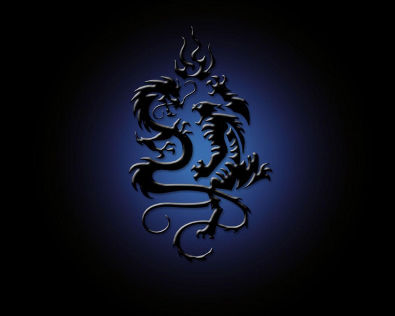 Wallpaper For > Blue Dragon Background