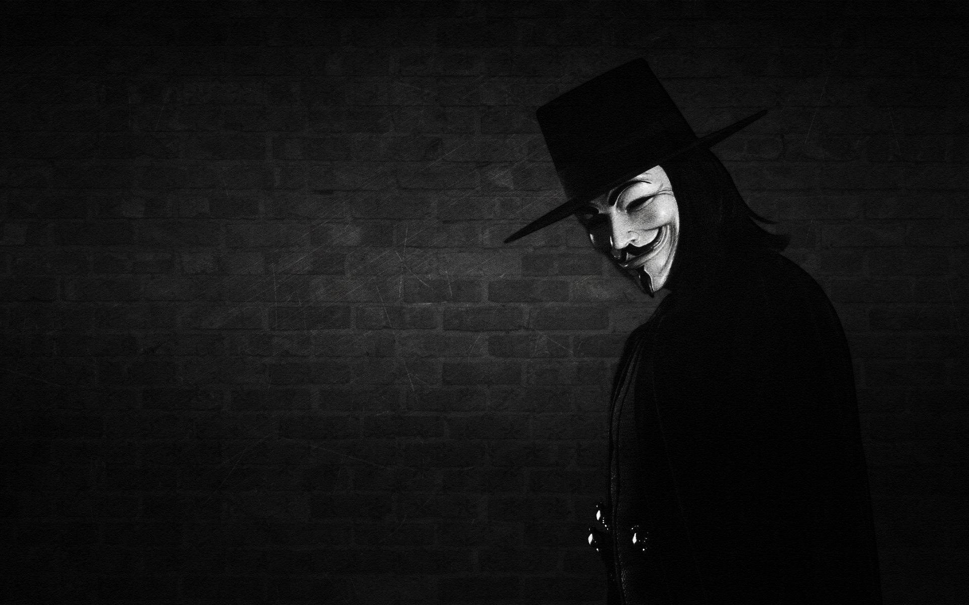hat, wall, mask, V for vendetta wallpaper and image