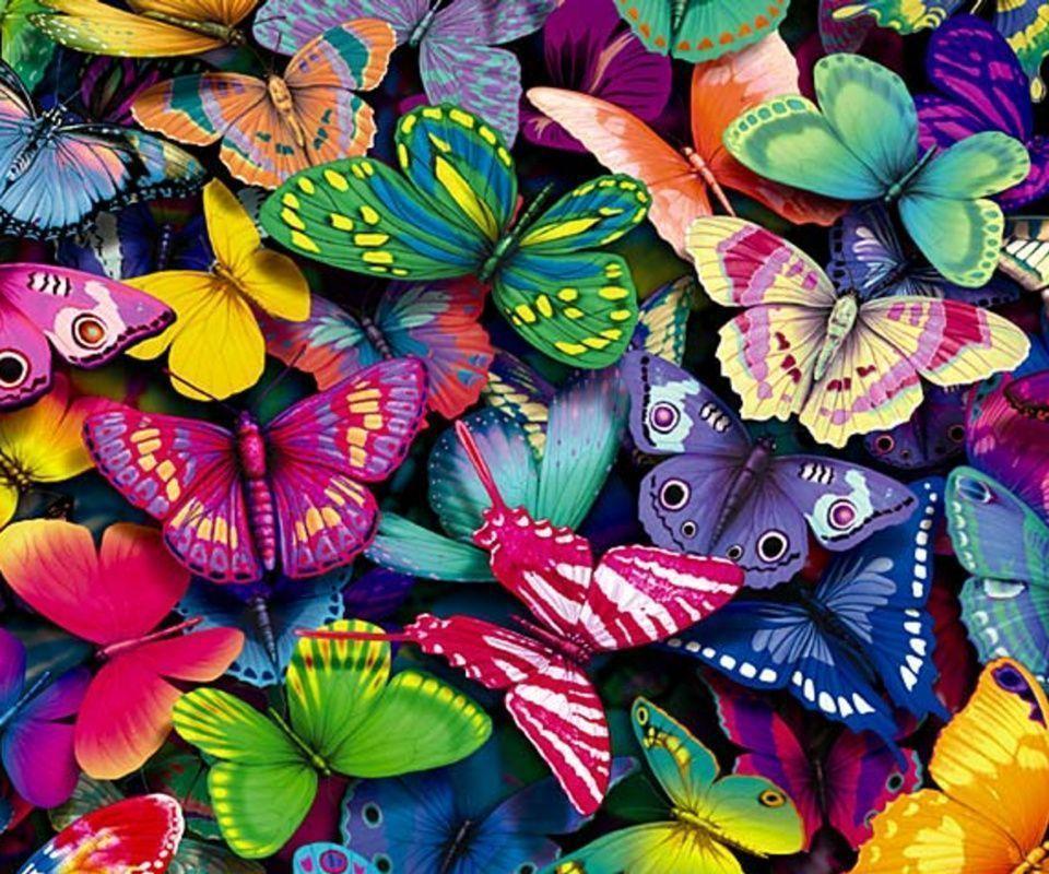 Butterflies abstract wallpaper for Apple iPhone 4S 16GB