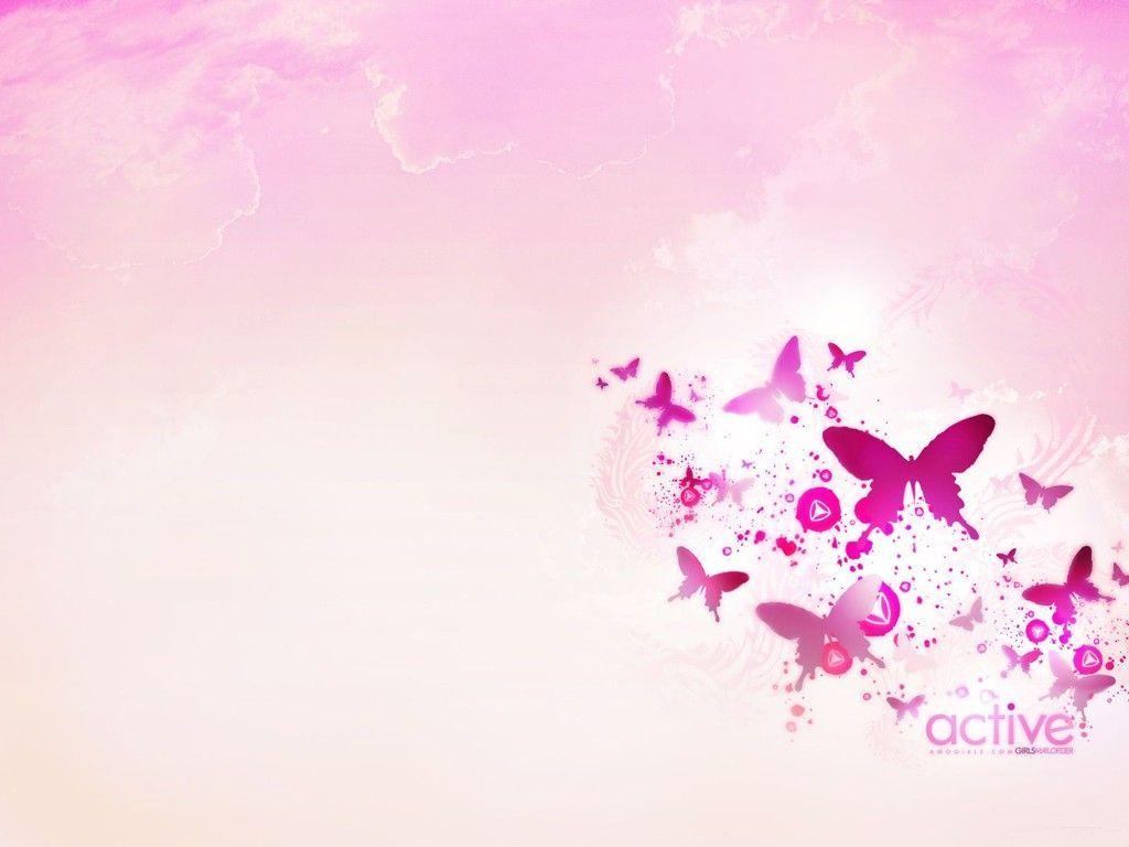 Pink Butterfly Wallpaper 9442 HD Wallpaper in Cute