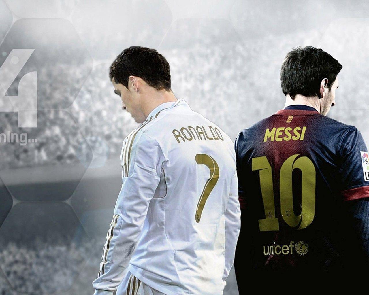 FIFA 14 Ronaldo vs Messi wallpaper Wide or HD