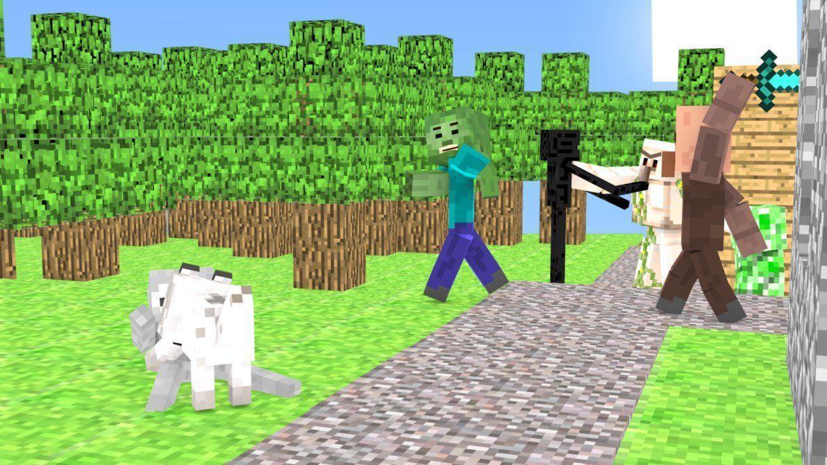 They are resisting, run! Minecraft background