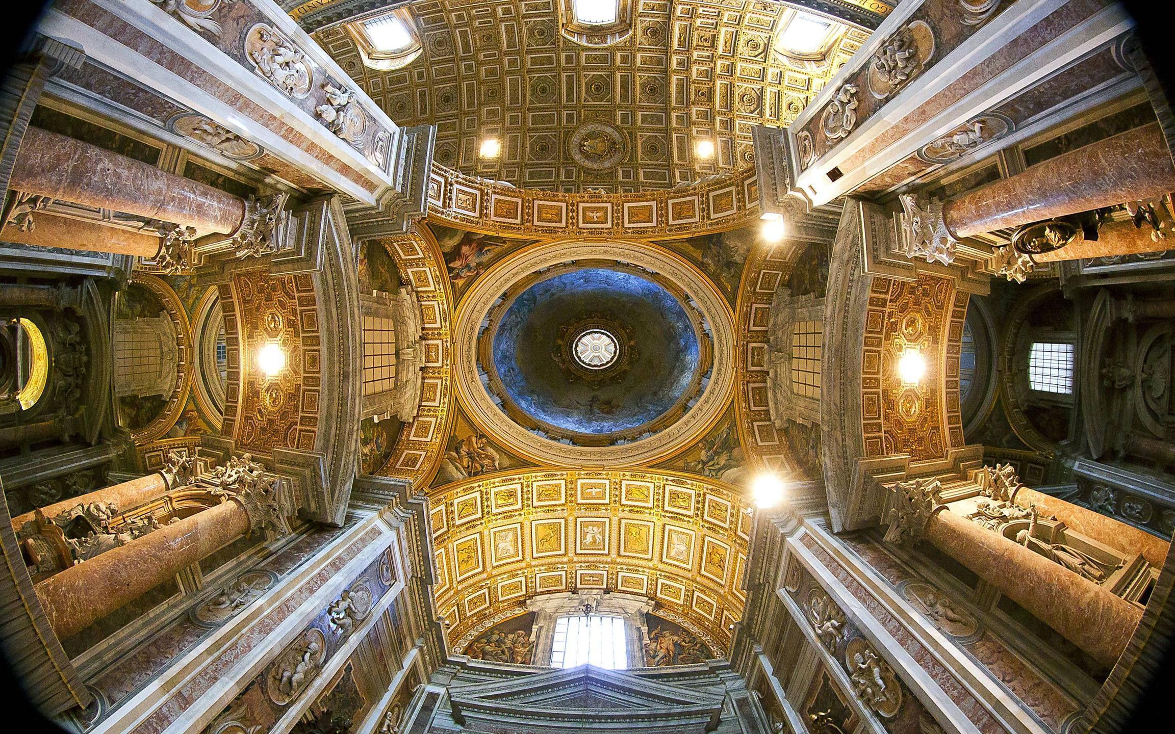 St Peter Basilica Ceiling Vatican City wallpaper