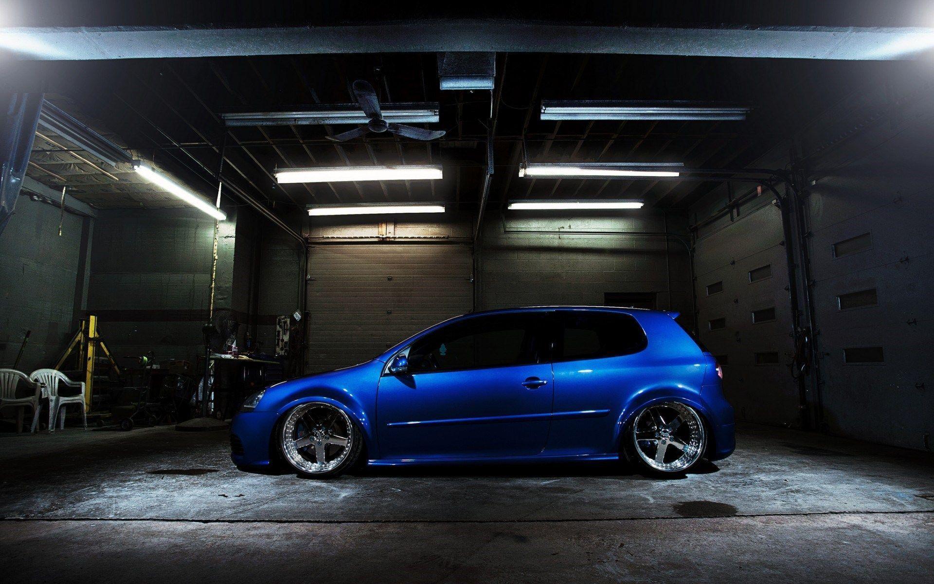 Volkswagen Golf GTI Garage Low Light Neons HD Wallpaper