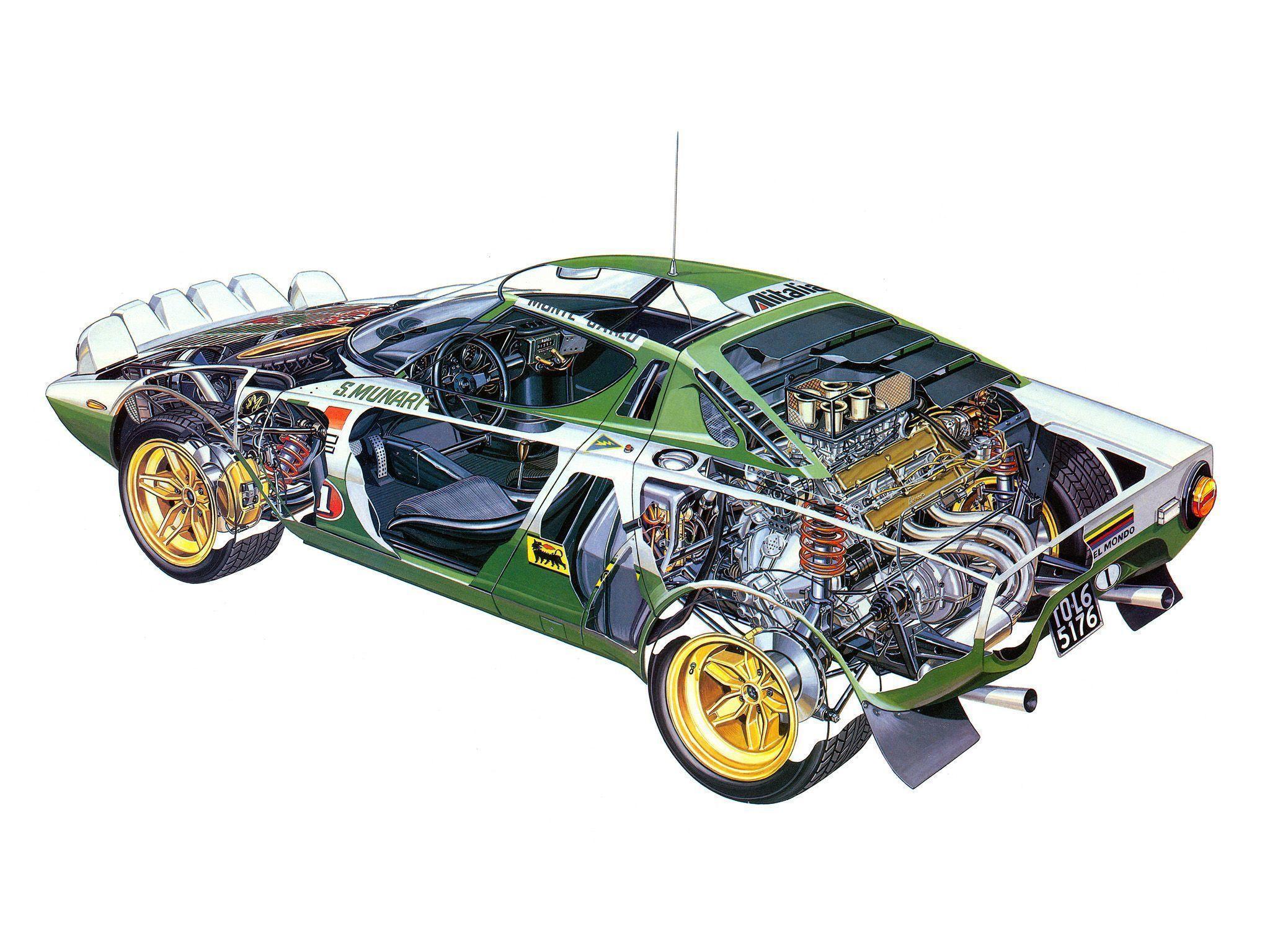 Lancia Stratos Group 4 Race Racing Interior Engine T