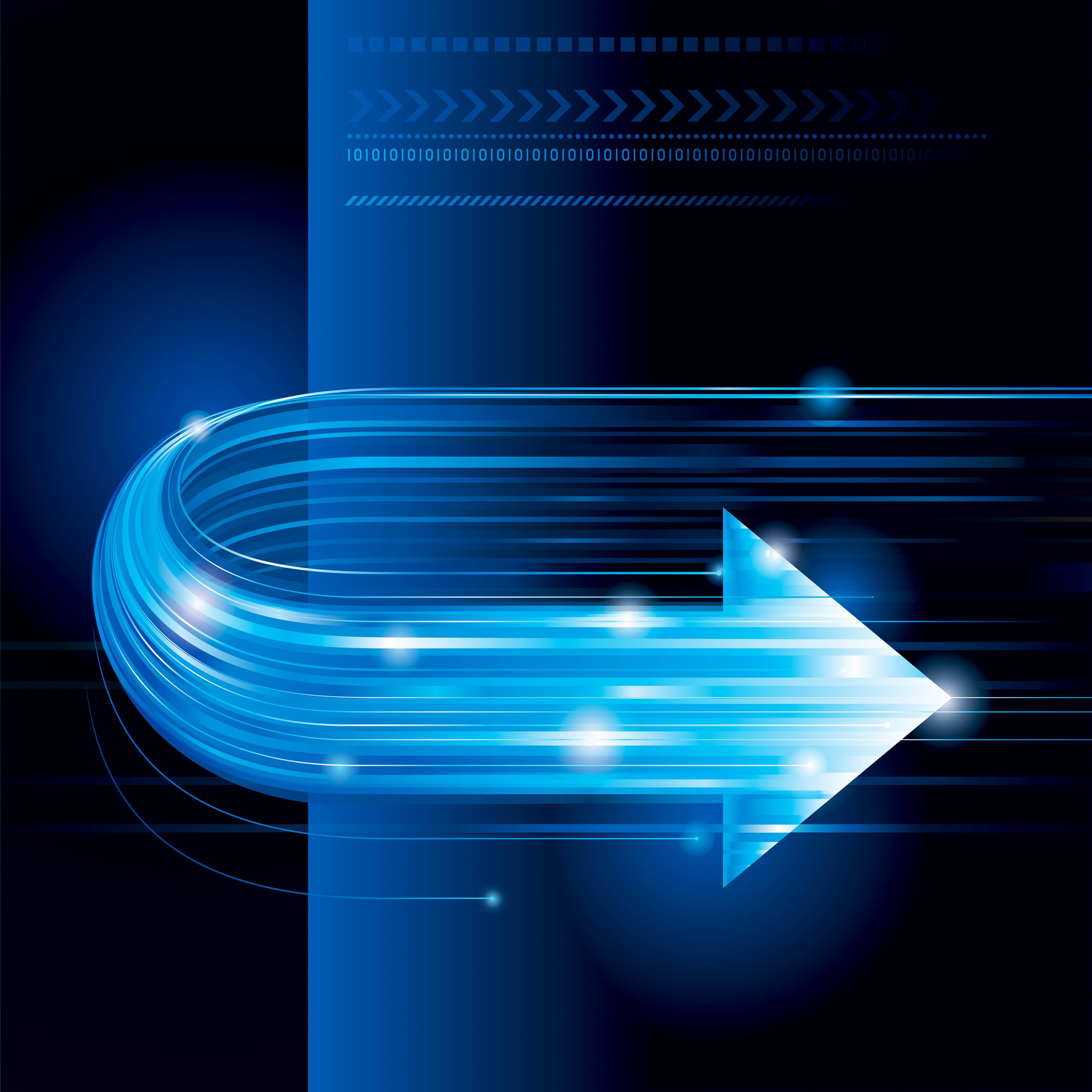 Abstract technology background with arrow shape
