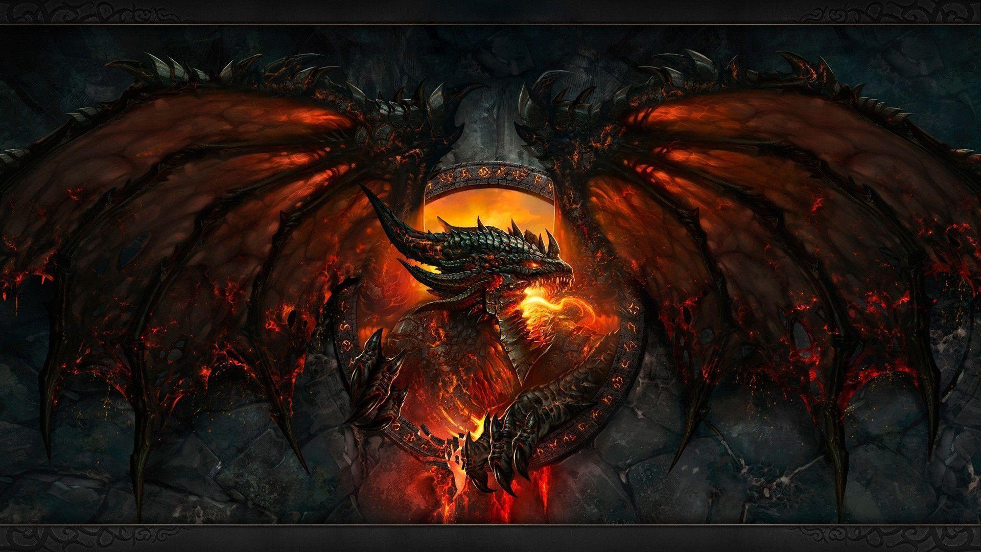 Cool Fire Dragon Desktop Wallpaper HD