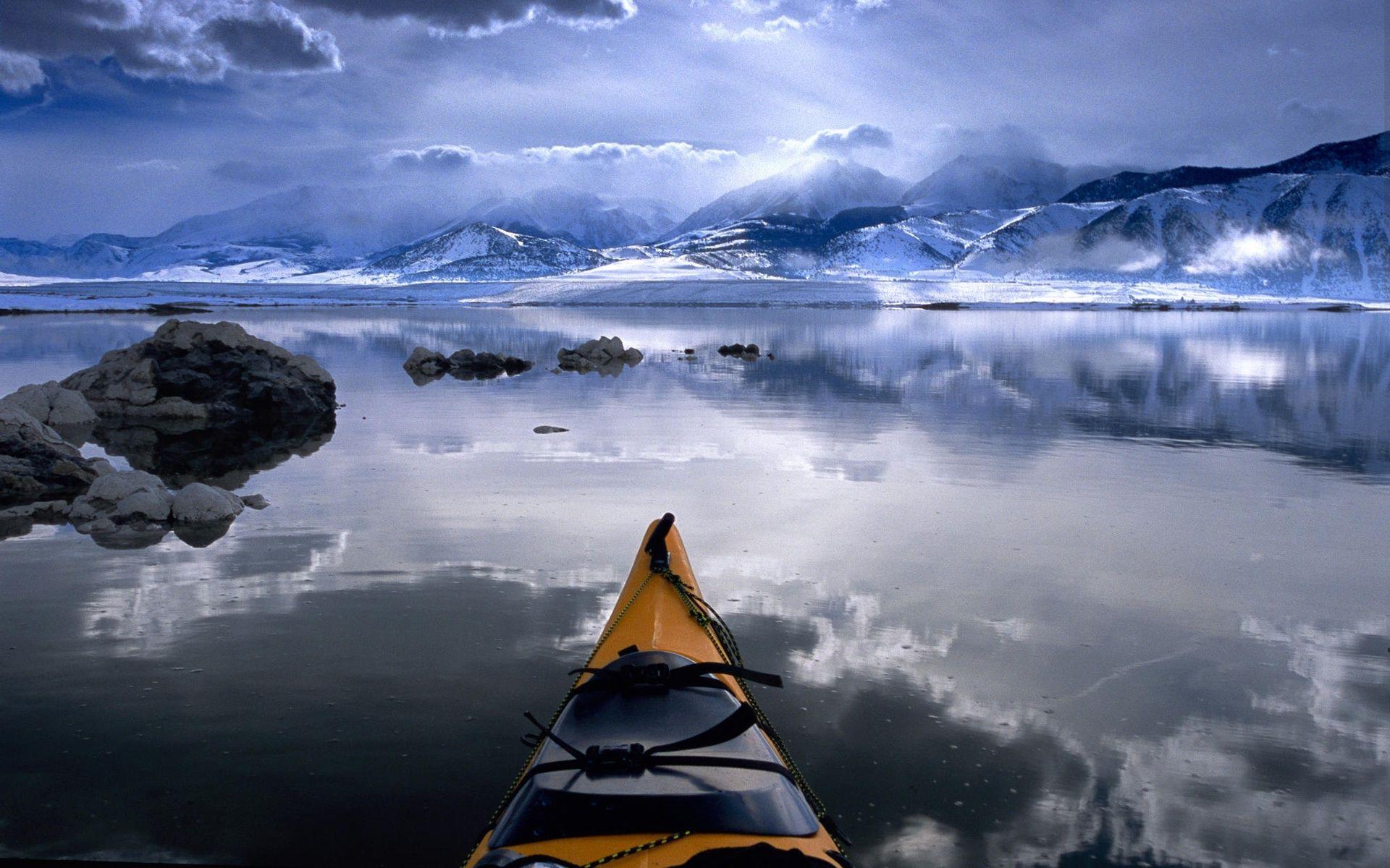 Canoe in Cold Alaska Wallpaper and Photo (High Resolution Download)