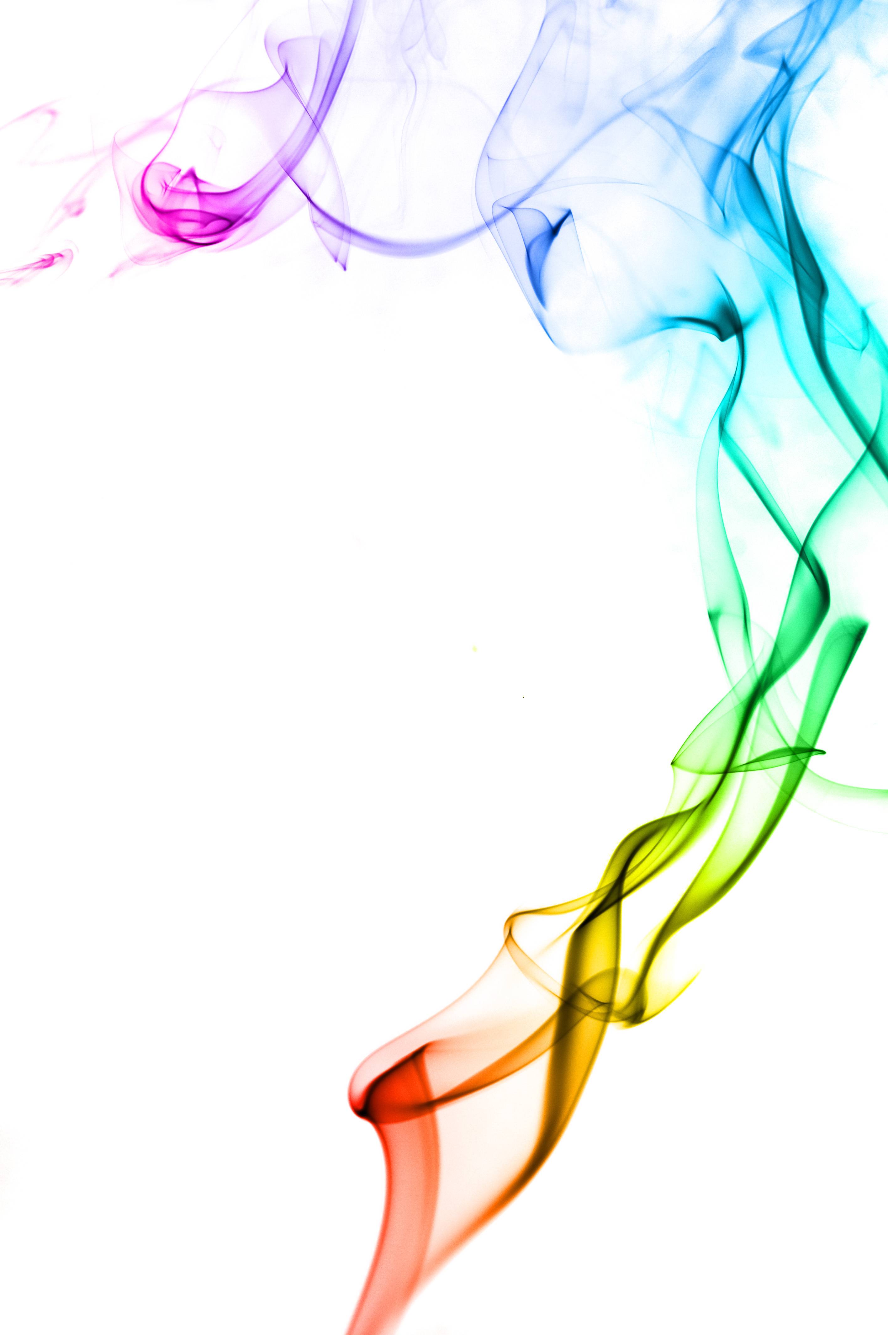 Wallpaper For > Colorful Smoke White Background