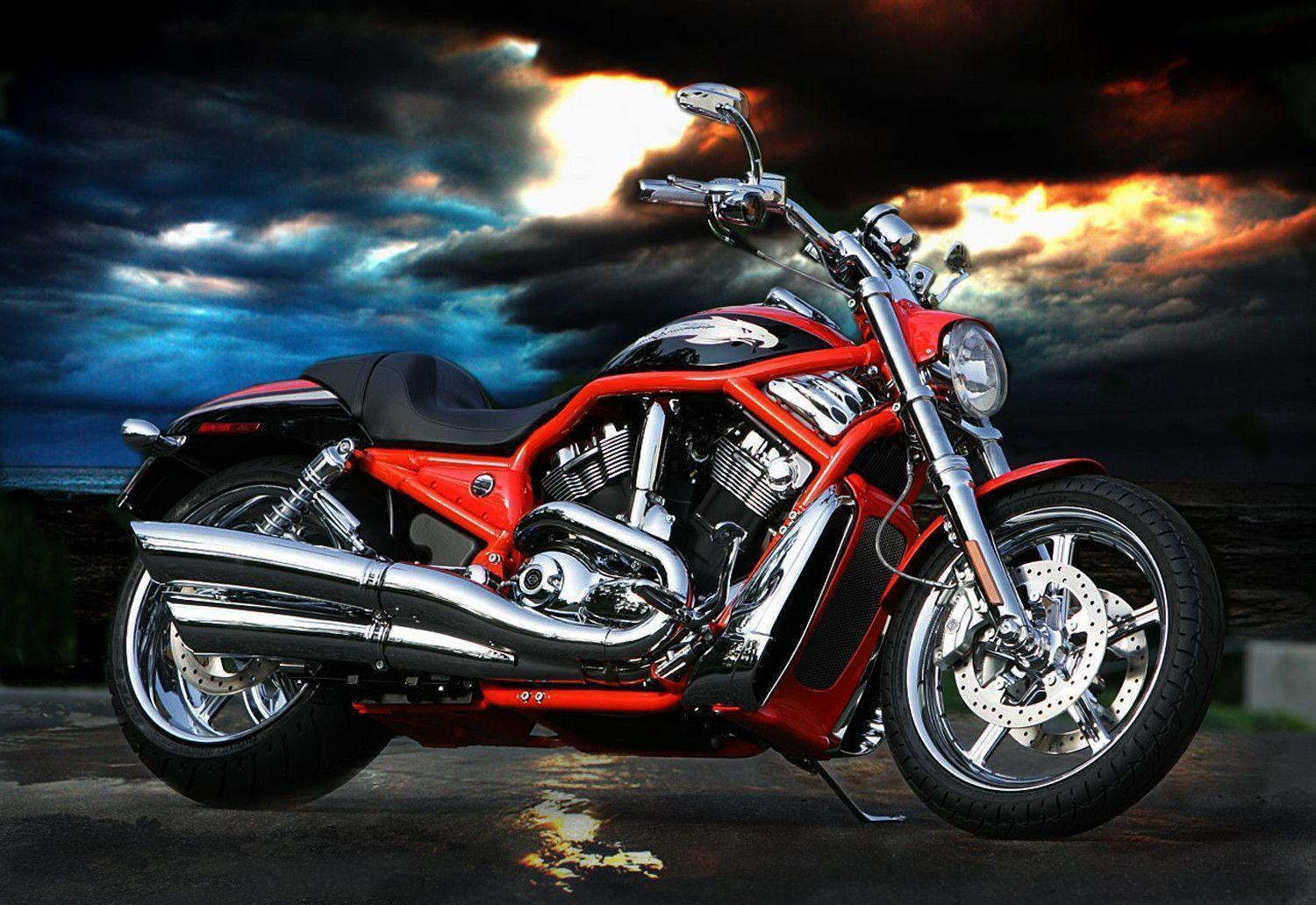 Black Red Harley Davidson Background For Wallp Wallpaper