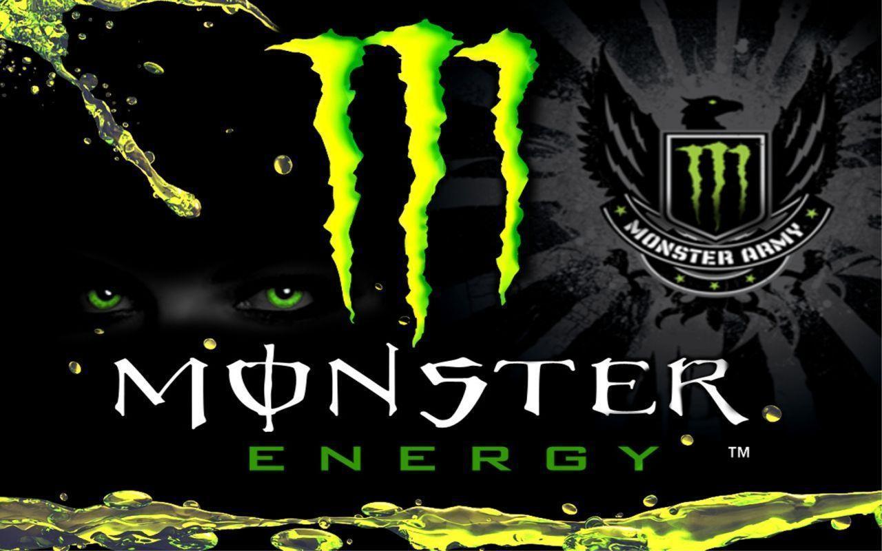 Wallpaper For > Red Monster Energy Logo Wallpaper