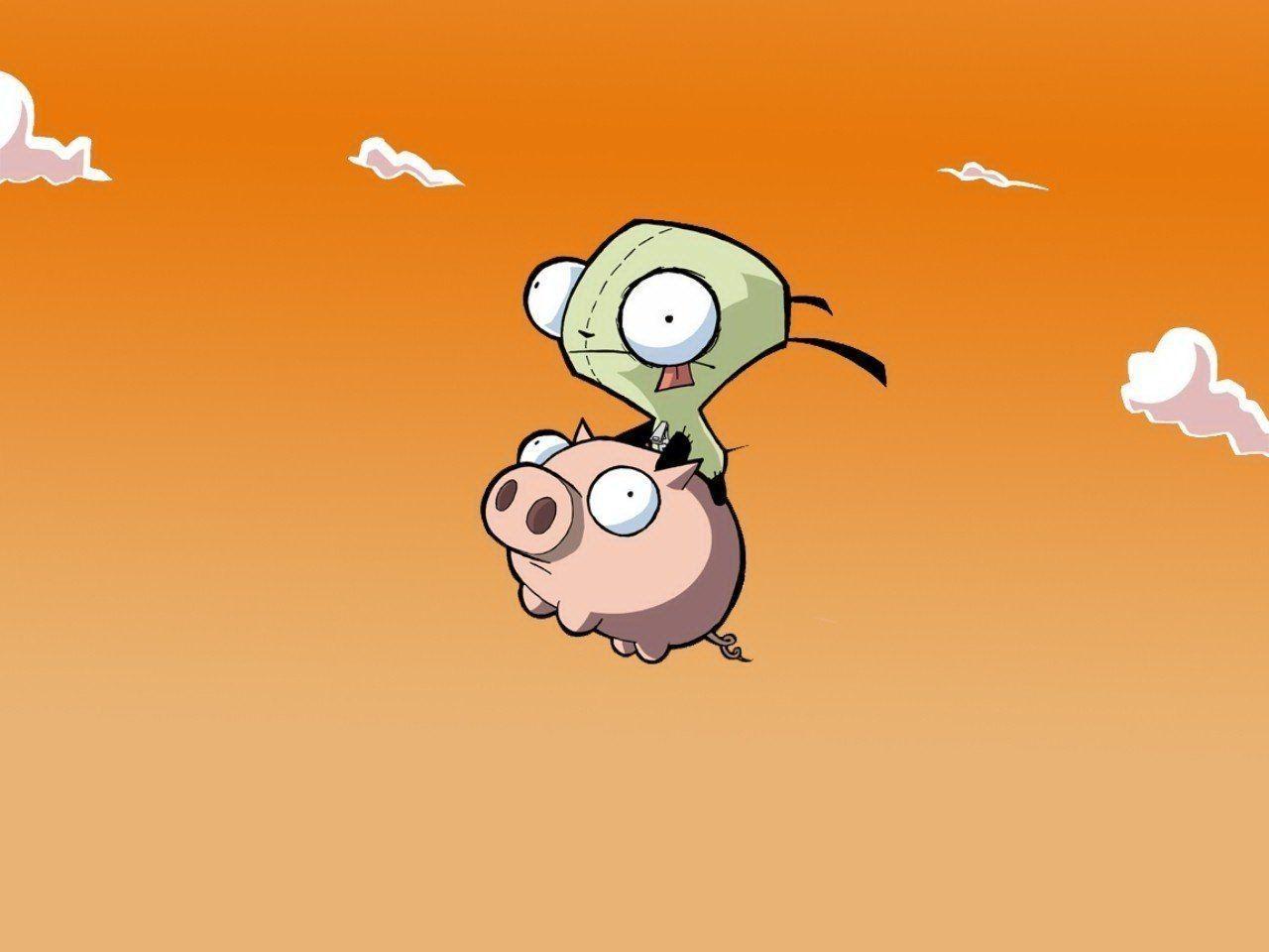 Cartoons Invader Zim Orange Pigs Gir, Desktop and mobile