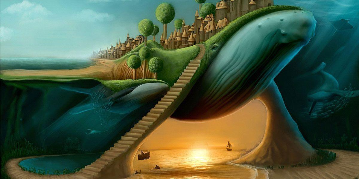 Surreal Stairways Twitter Cover & Twitter Background