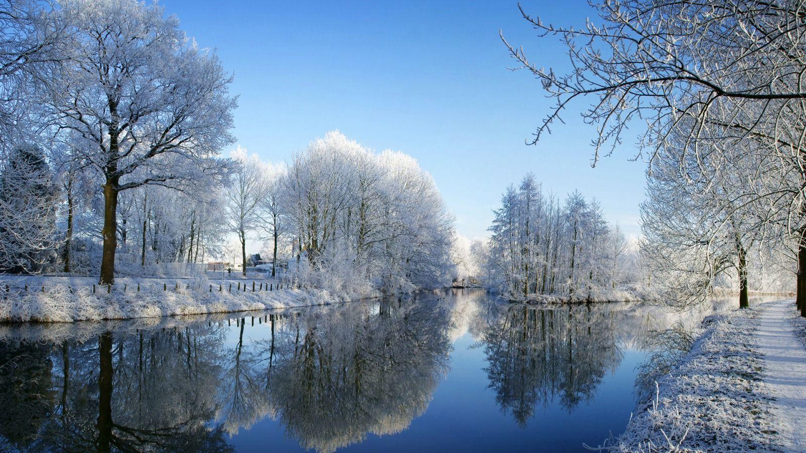 Kromme Rijn Wallpaper Winter Nature