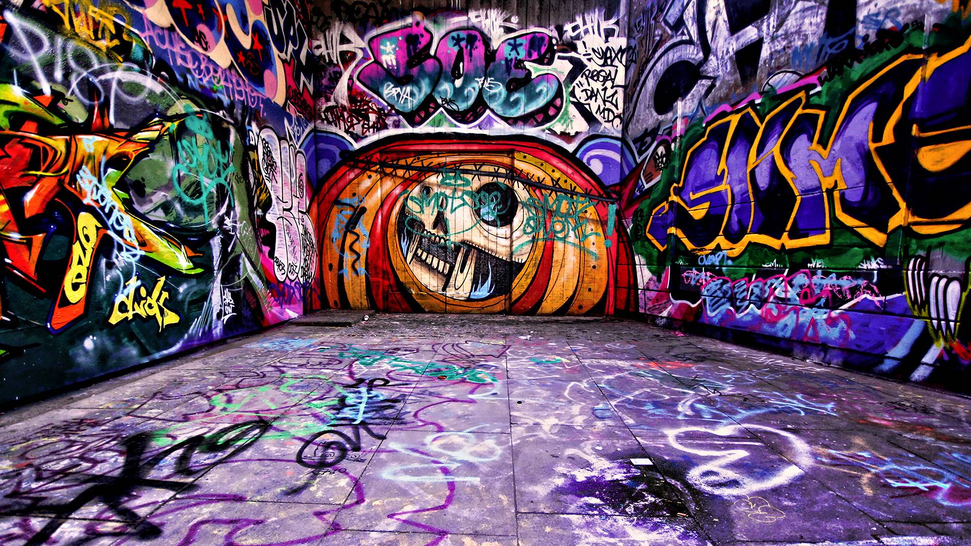 Hq Graffiti Wallpaper Download Graffiti 3D Indoors HD Wallpaper