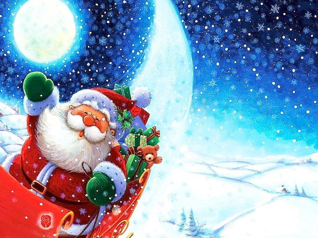 Happy Santa Claus iPad Wallpaper HD Free Download Photo 45000