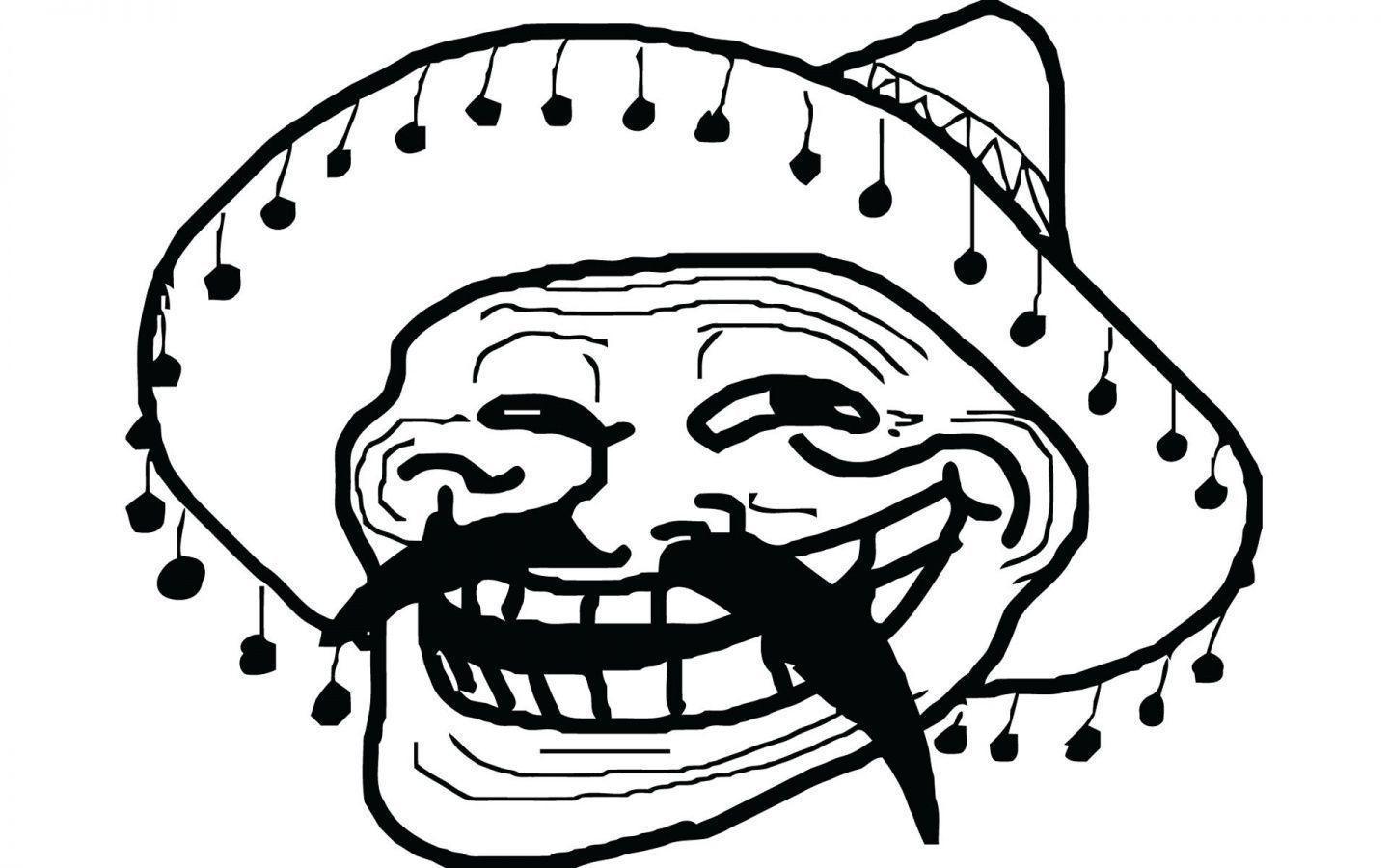 Download Mexicano Troll Face Wallpaper in 1440x900 Resolution
