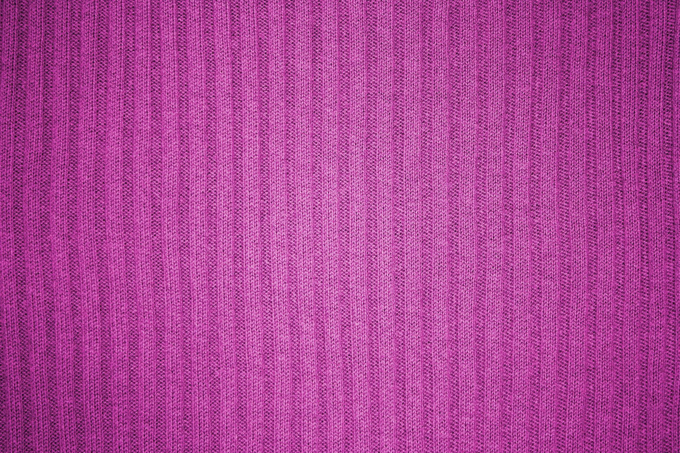 Magenta Ribbed Knit Fabric Texture Picture. Free Photograph