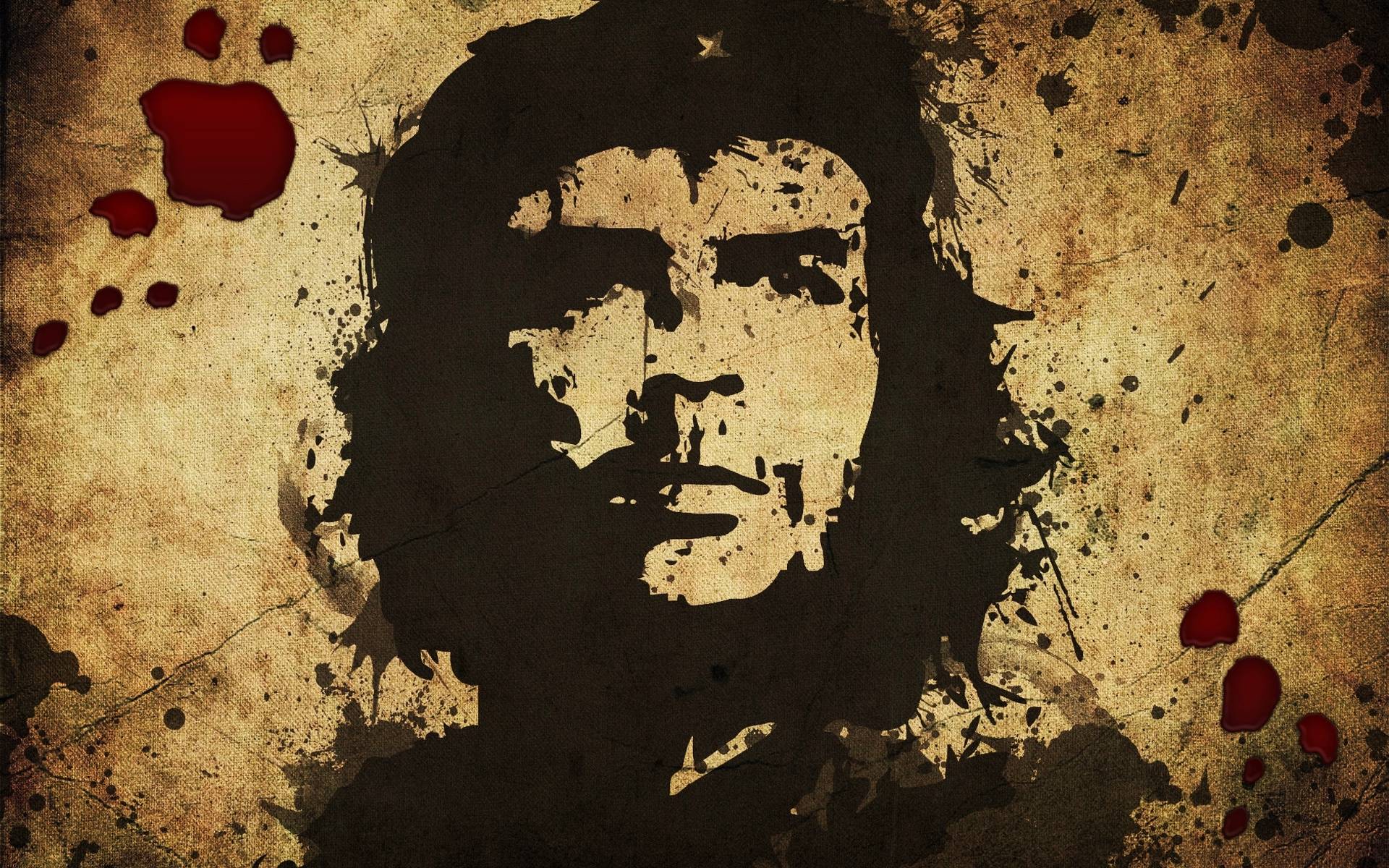 Che Guevara Splatter Design Free and Wallpaper