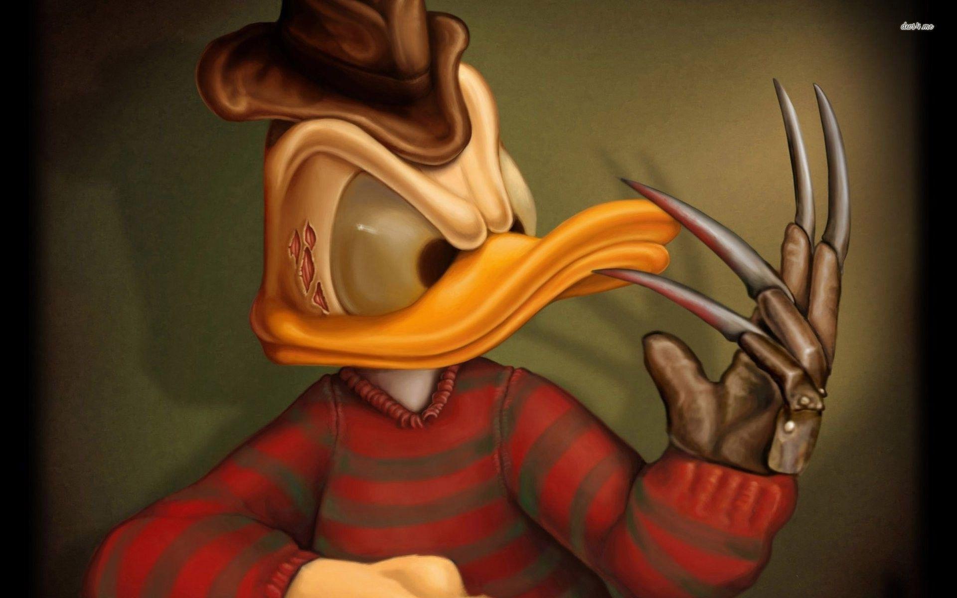 Donald duck as freddy krueger wallpaper. Wallpaper Wide HD