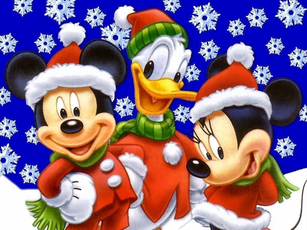 Mickey And Minnie Mouse Wallpaper Christmas. Drawing and Coloring