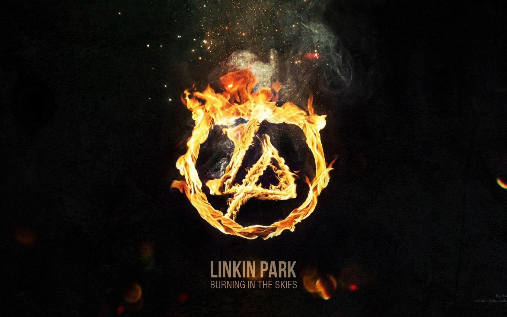 Linkin Park 2014 Fire Logo Wallpaper Wide or HD. Digital Art