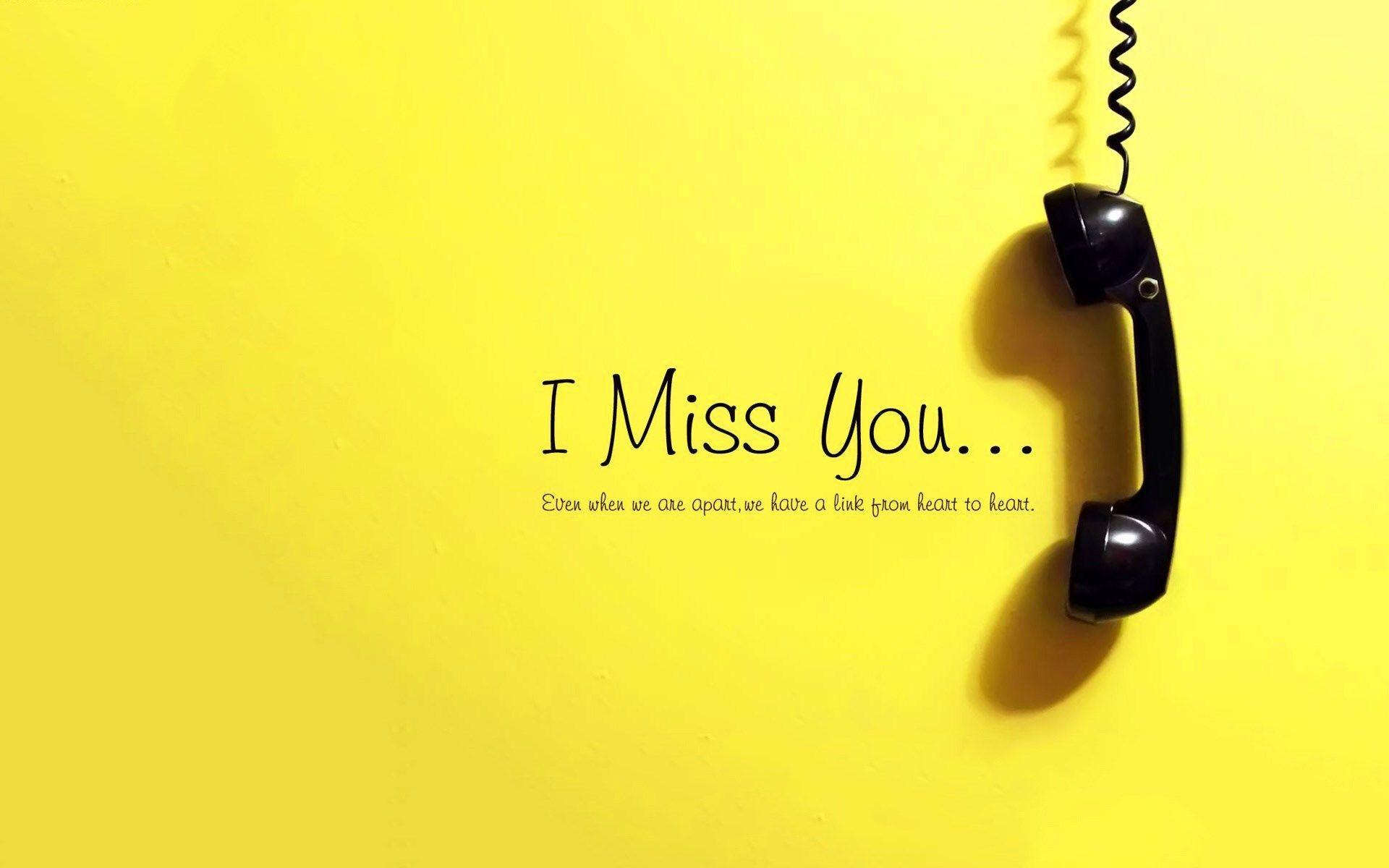 I miss you and wait for call wallpaper