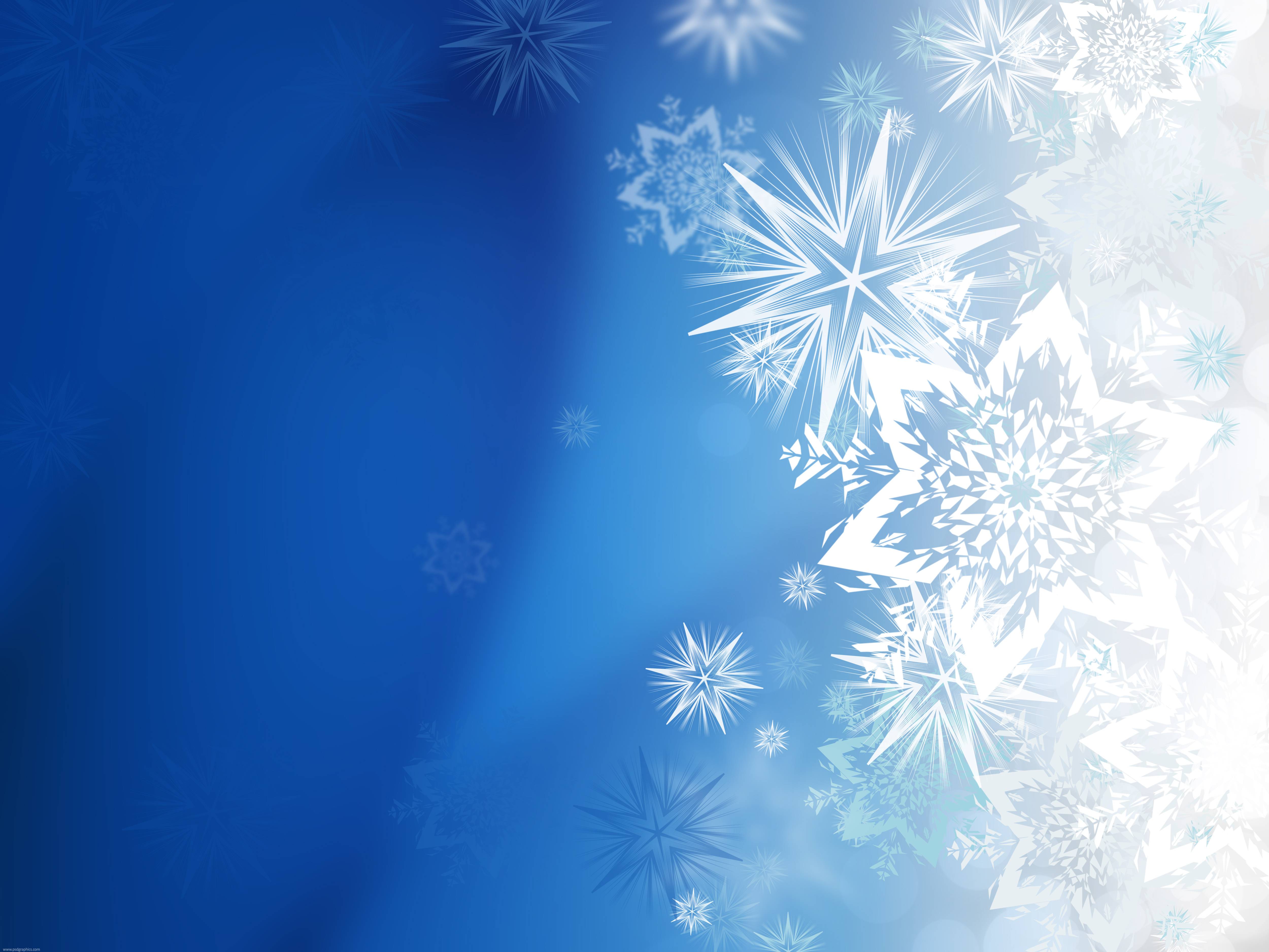 Blue snowflakes background