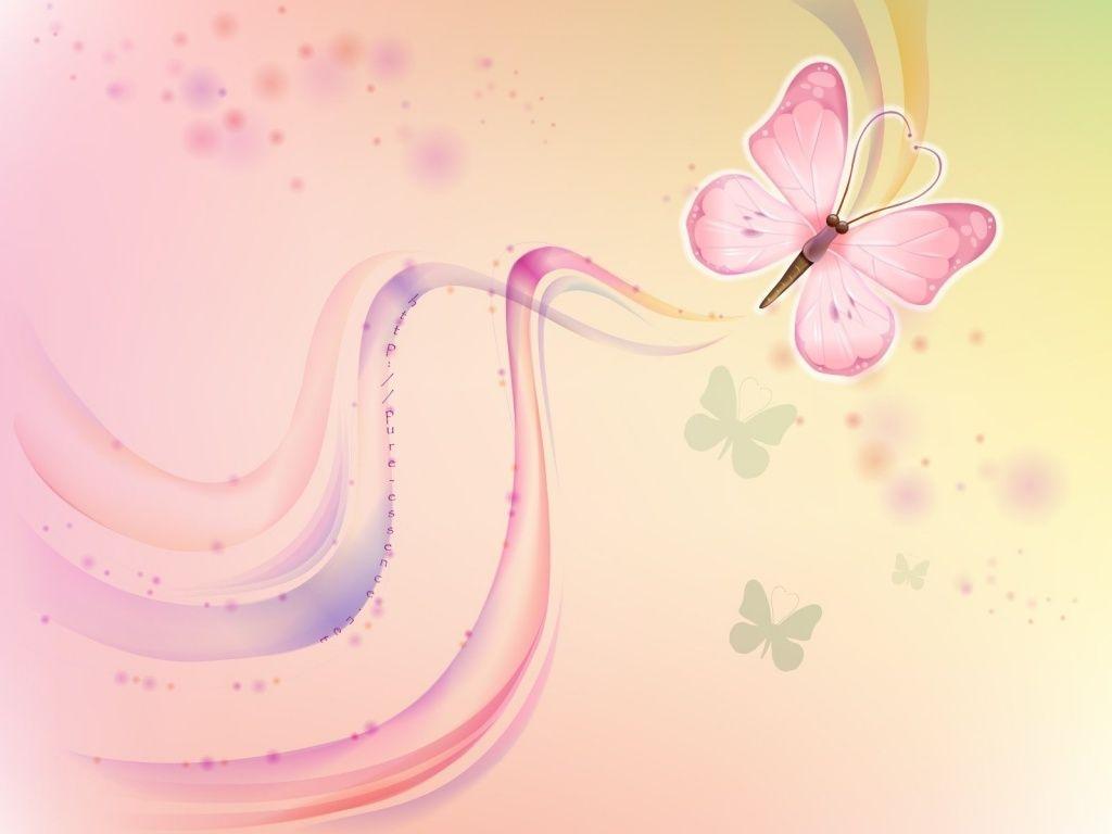 Wallpaper For > Background Pink Butterfly