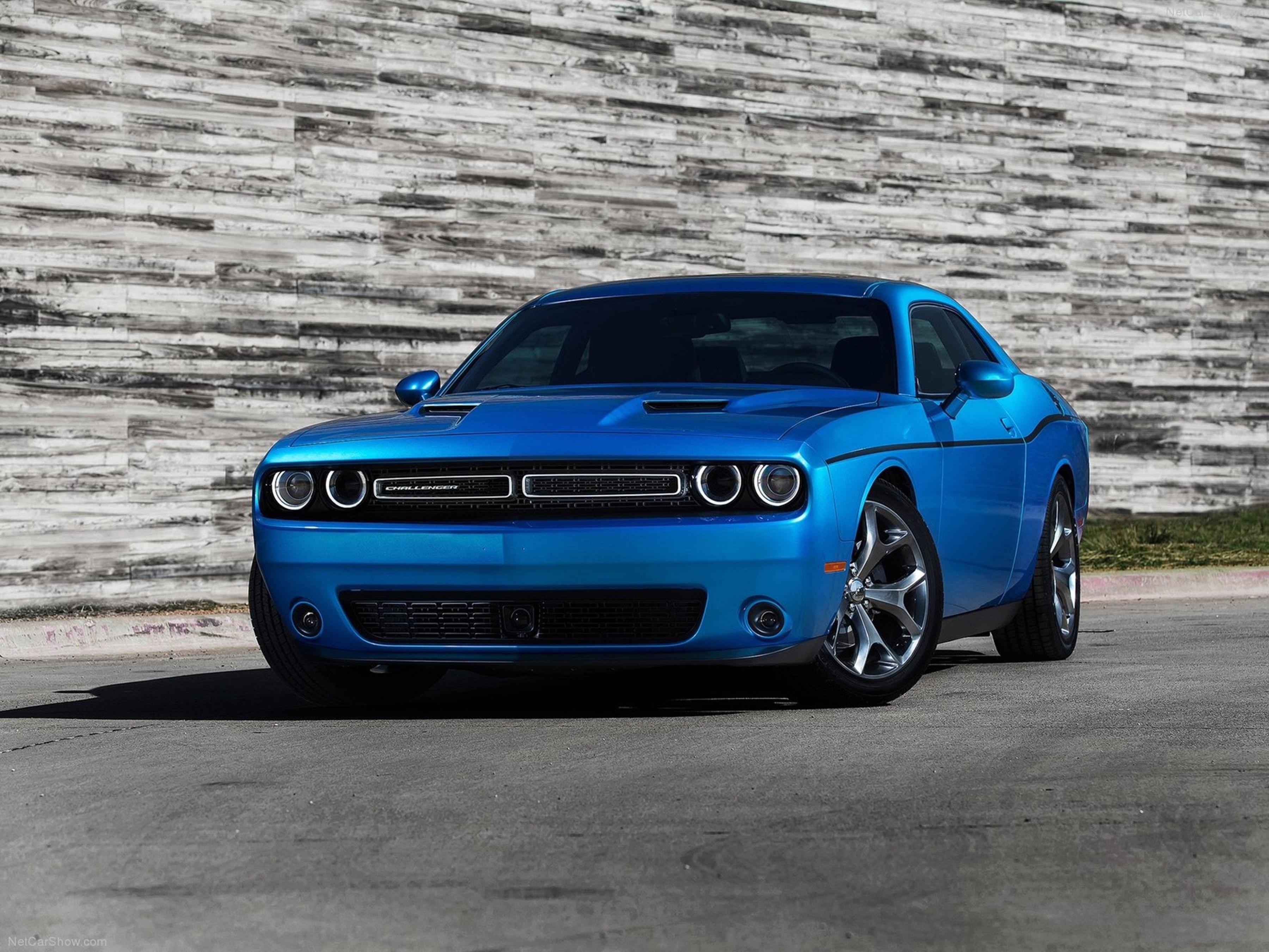 Dodge- Challenger 2015 muscle car wallpaper blue 4000x3000