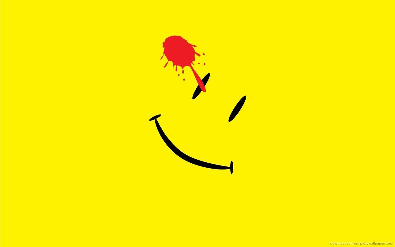 Download 1280x800 Minimal Watchmen Smiley Wallpaper