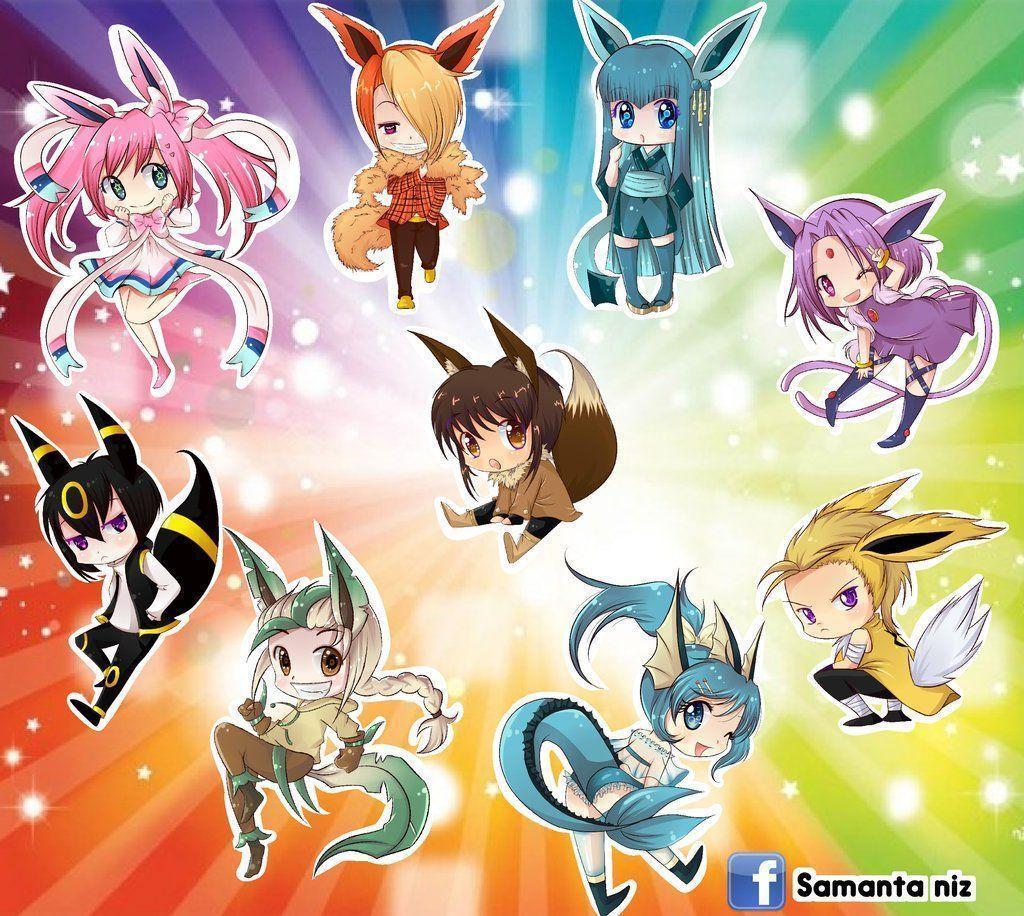 Chibi Eevee Evolutions Wallpaper Image & Picture