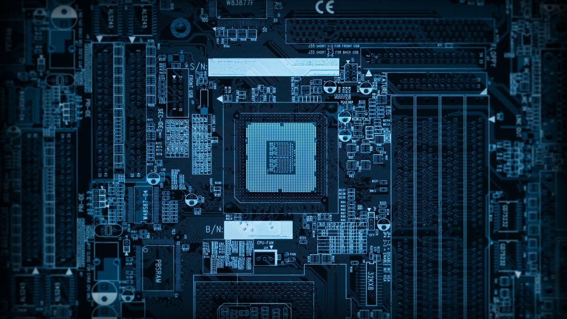 Wallpaper For > Blue Tech Wallpaper HD