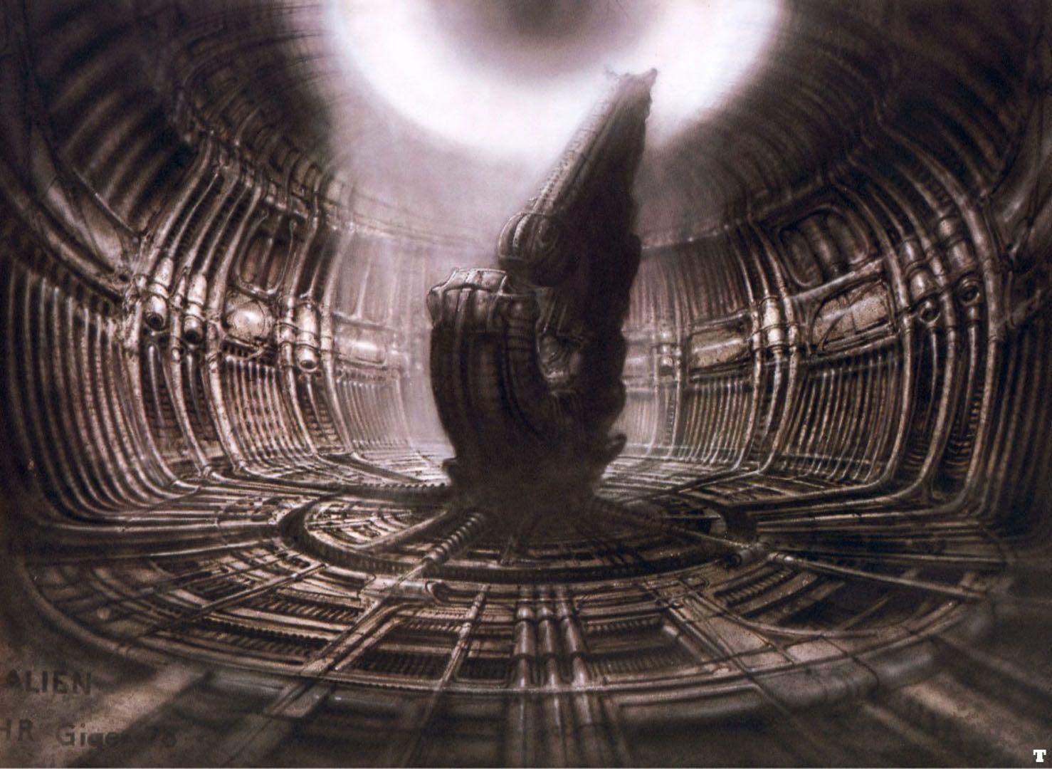 Alien Derelict Cockpit Fiction H R Giger Wallpaper Image