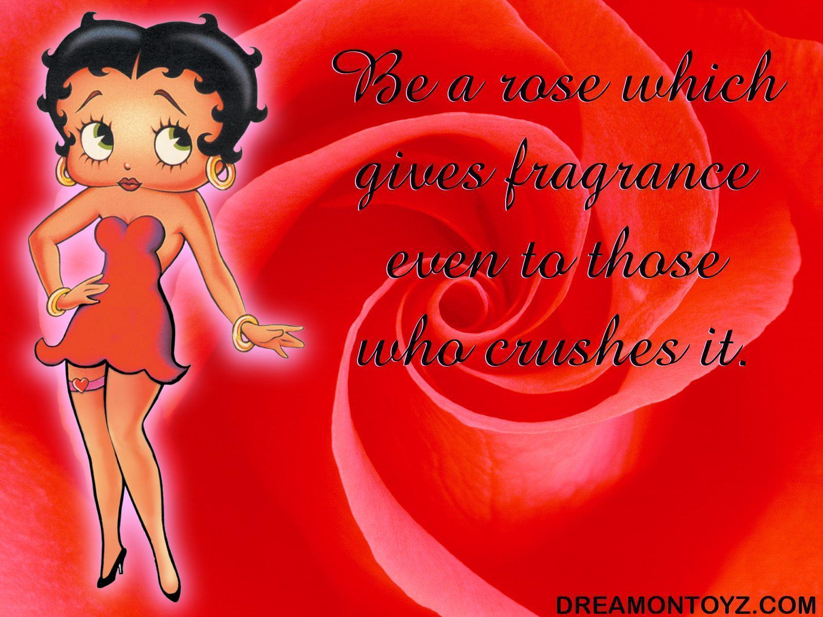 Betty Boop Picture Archive: Betty Boop rose background