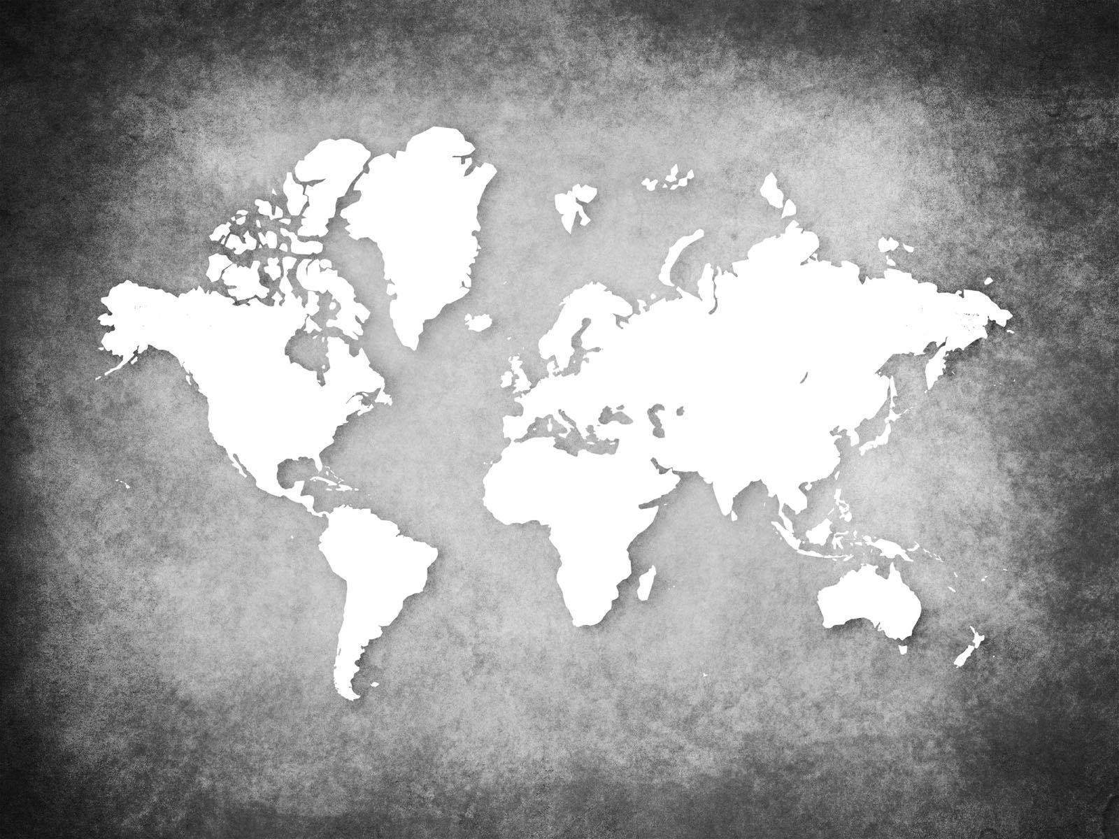 World map on wall PPT Background, Design, Educational