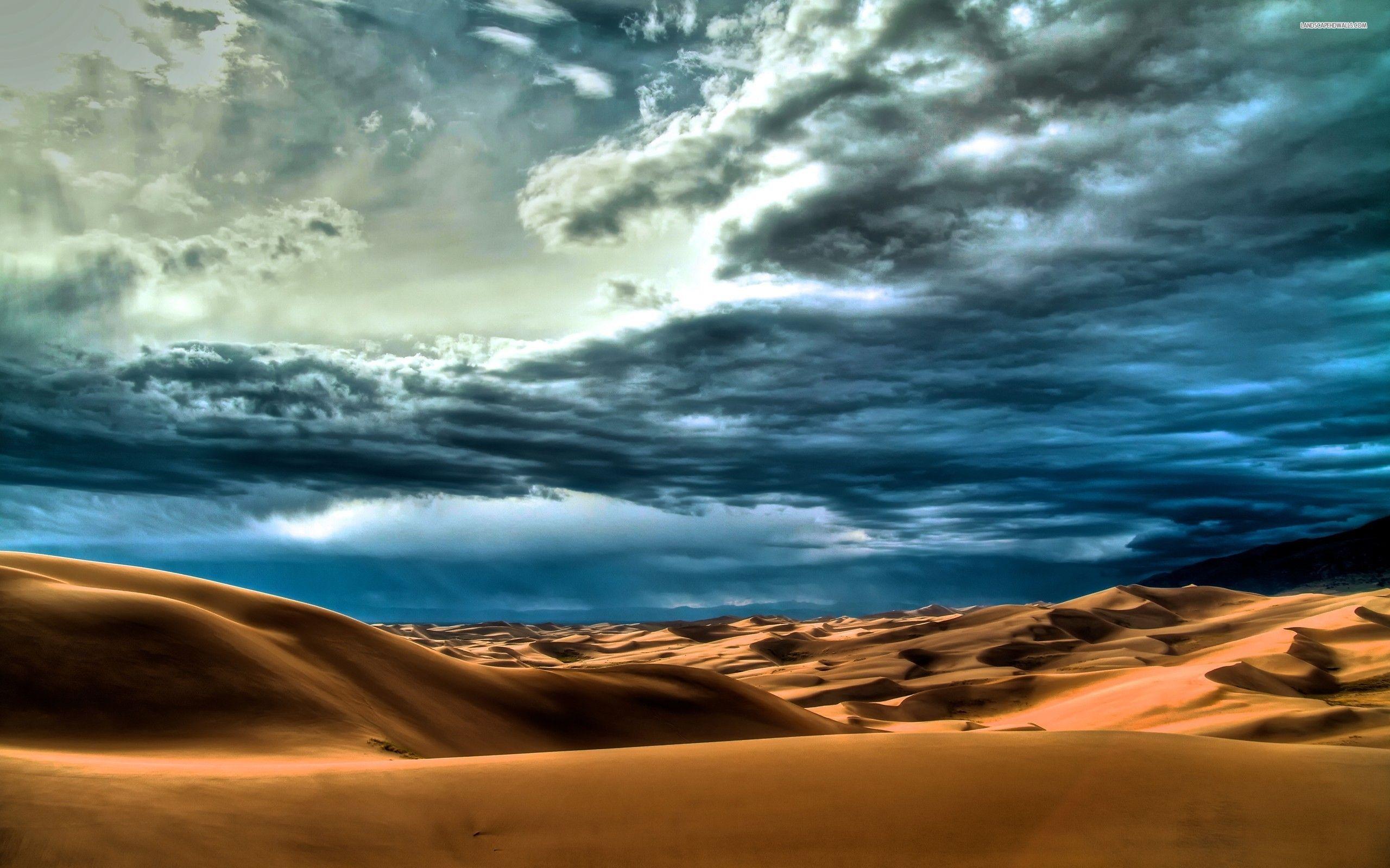 Cloudy Desert wallpaper #