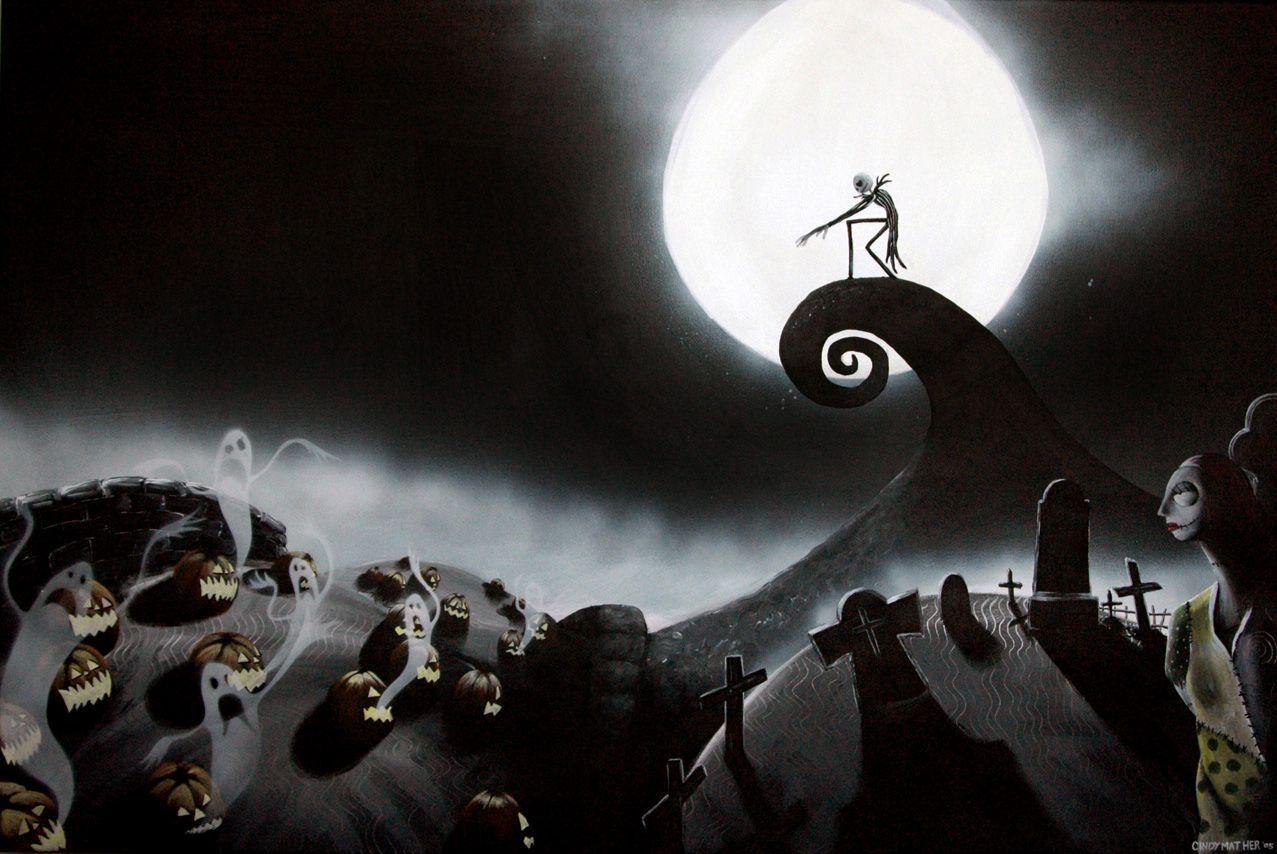 image For > Nightmare Before Christmas Graveyard Background