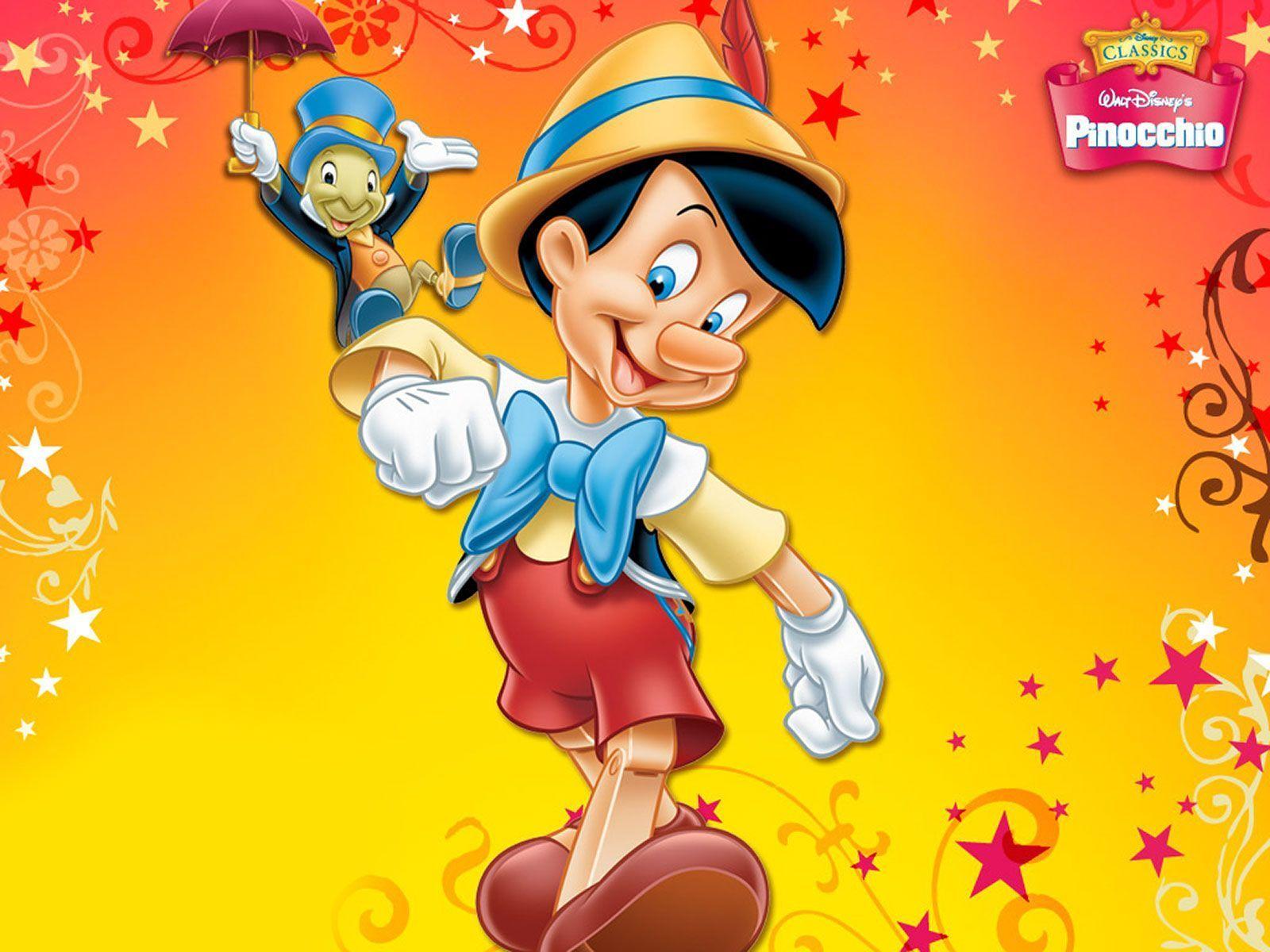 Cartoons Wallpaper Pinocchio And Jiminy Wallpaper For Tablet