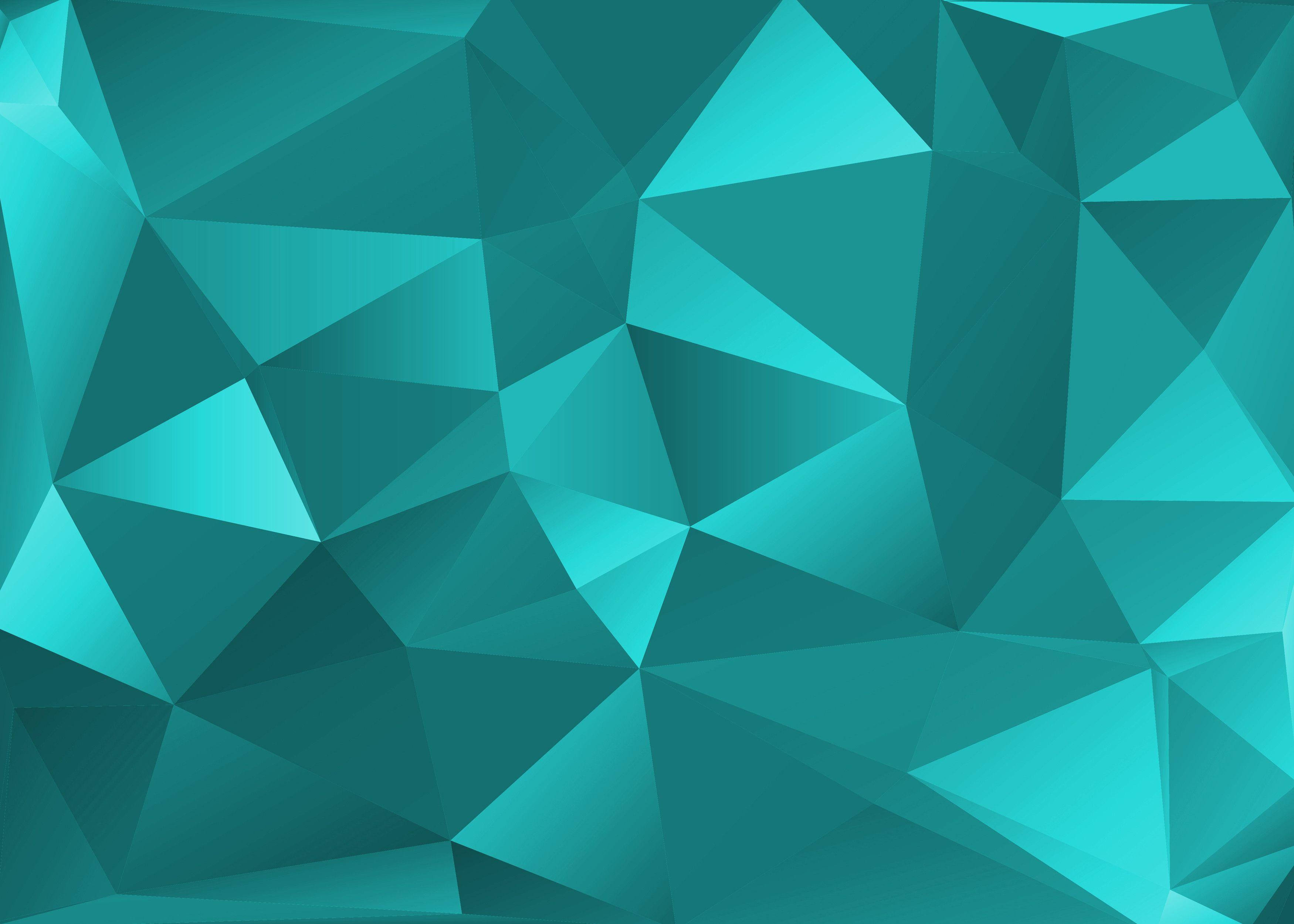 Turquoise Polygon Background