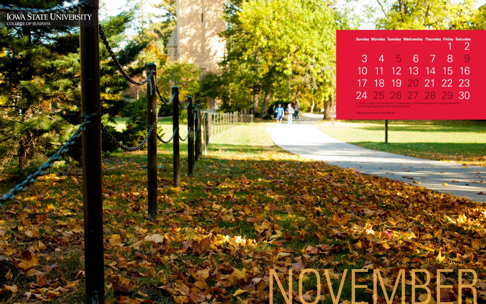 November 2013 Desktop Wallpaper. College of Business