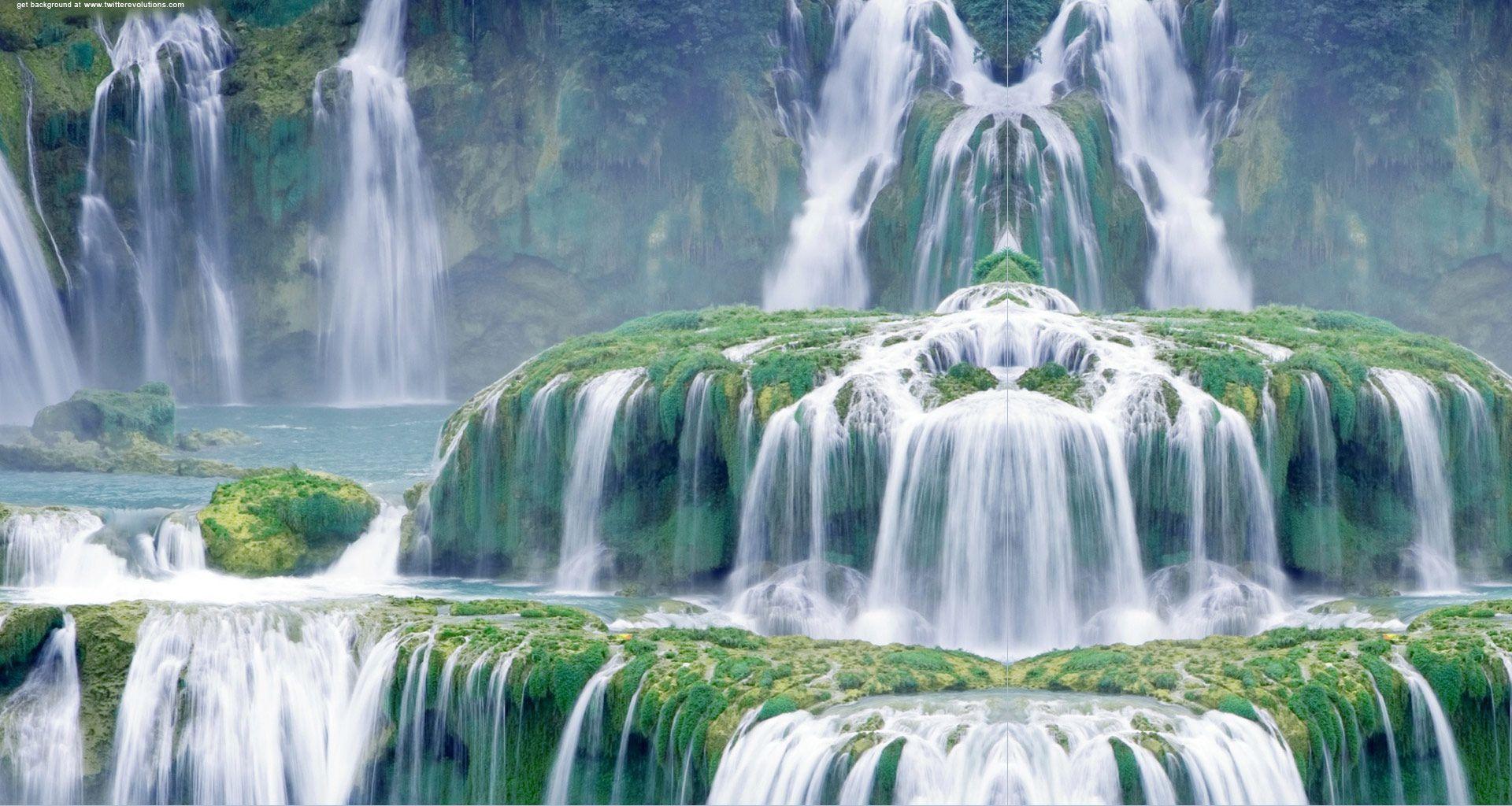 Waterfall Twitter background