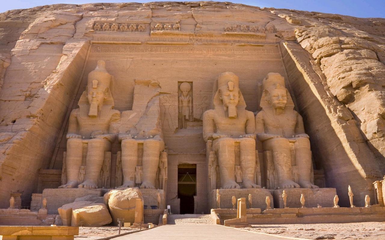 Egyptian pharaoh sculpture HD wallpaper background 1280x800