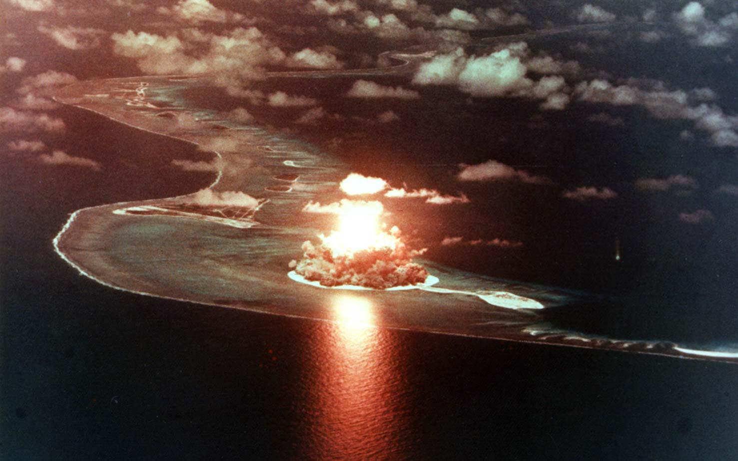 Nuclear Bomb Blast Explosion Aerial dark military wallpaper