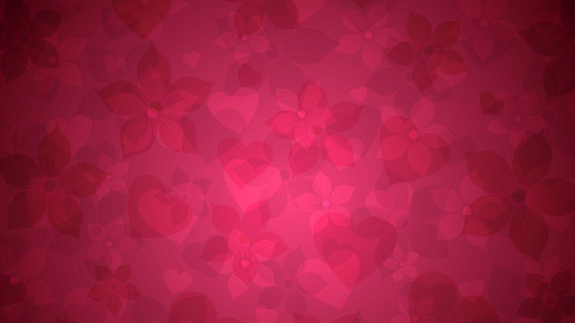 Wallpaper For > Hearts And Flowers Wallpaper