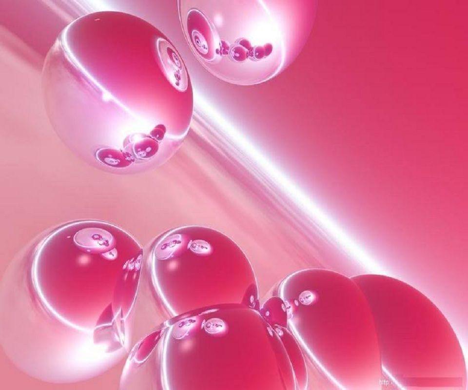 Pink Bubbles abstract wallpaper for Apple iPhone 4S 16GB