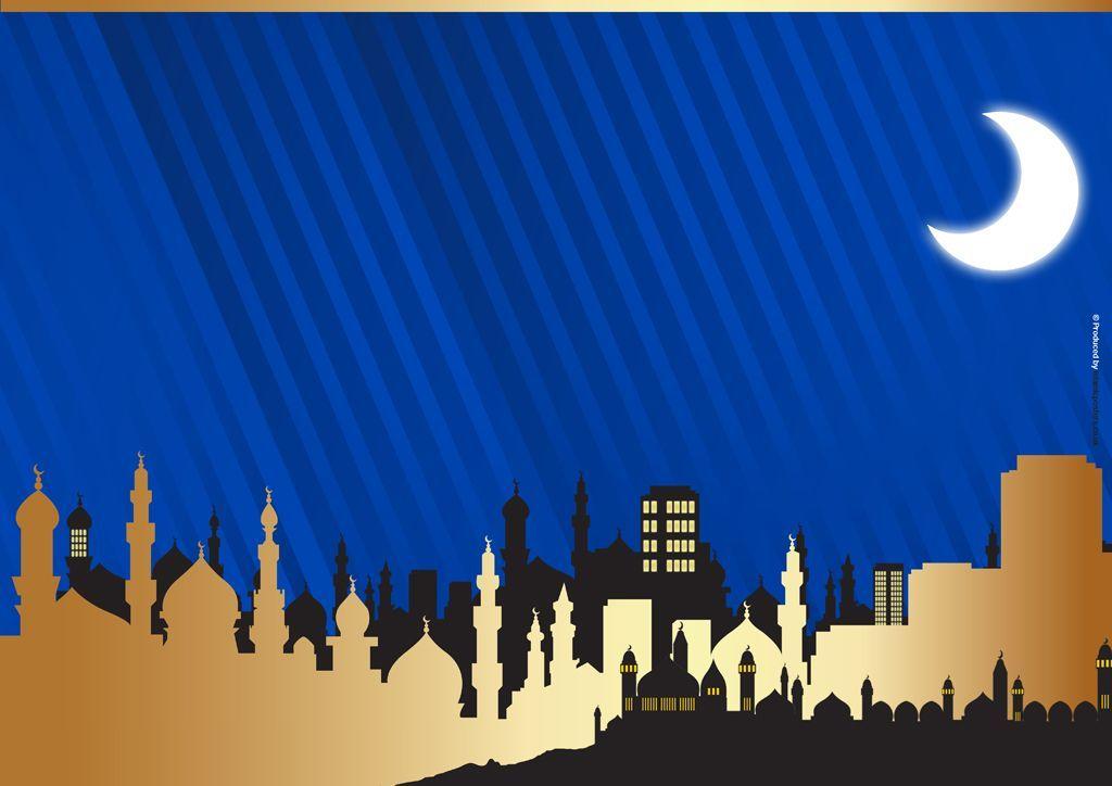 Masjid skyline Wallpaper Blue