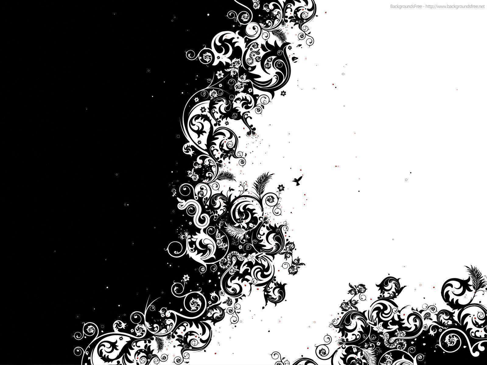 White And Black Abstract Background Image & Picture